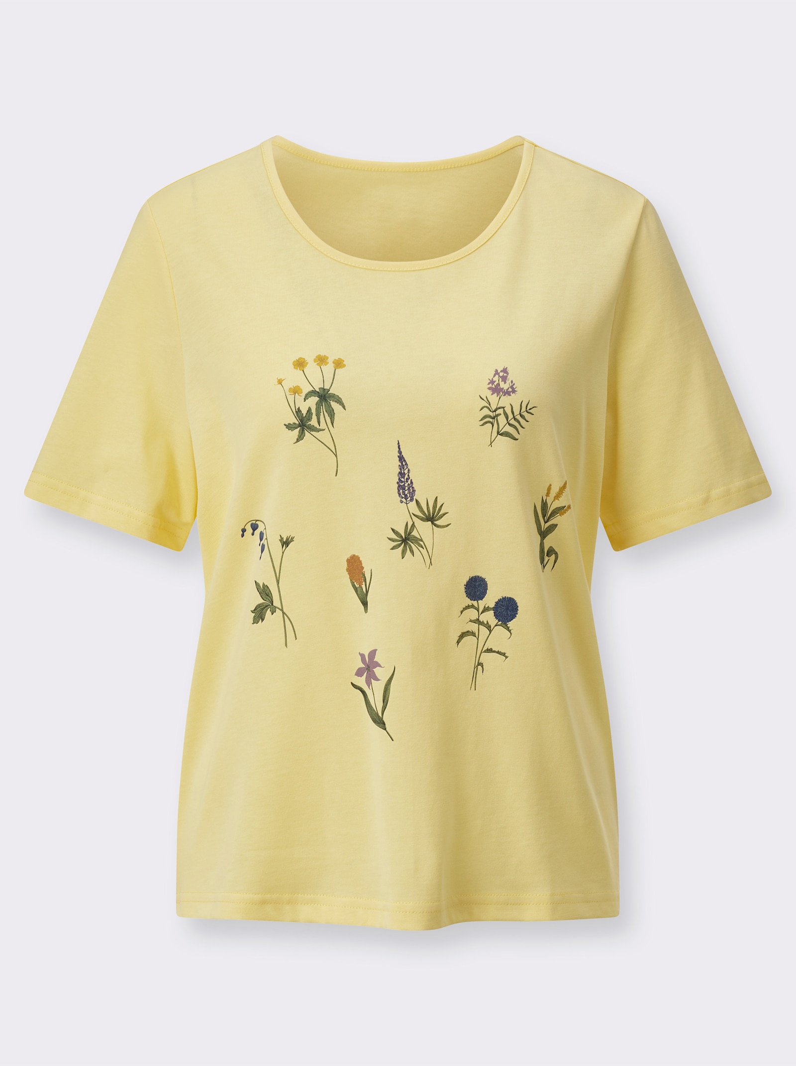 Print-Shirt in Single-Jersey-Qualität - zitrone