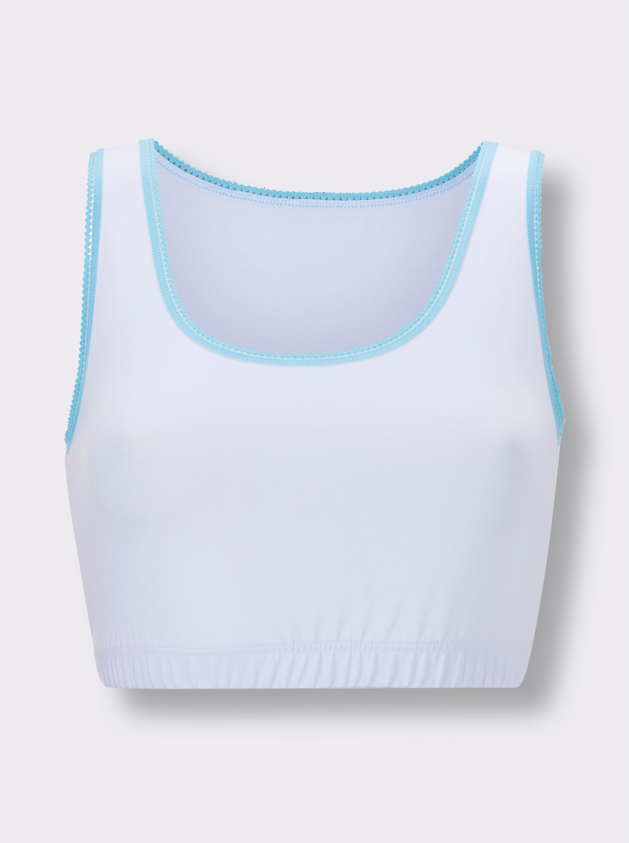 wäschepur Bustier - weiß-aquamarin