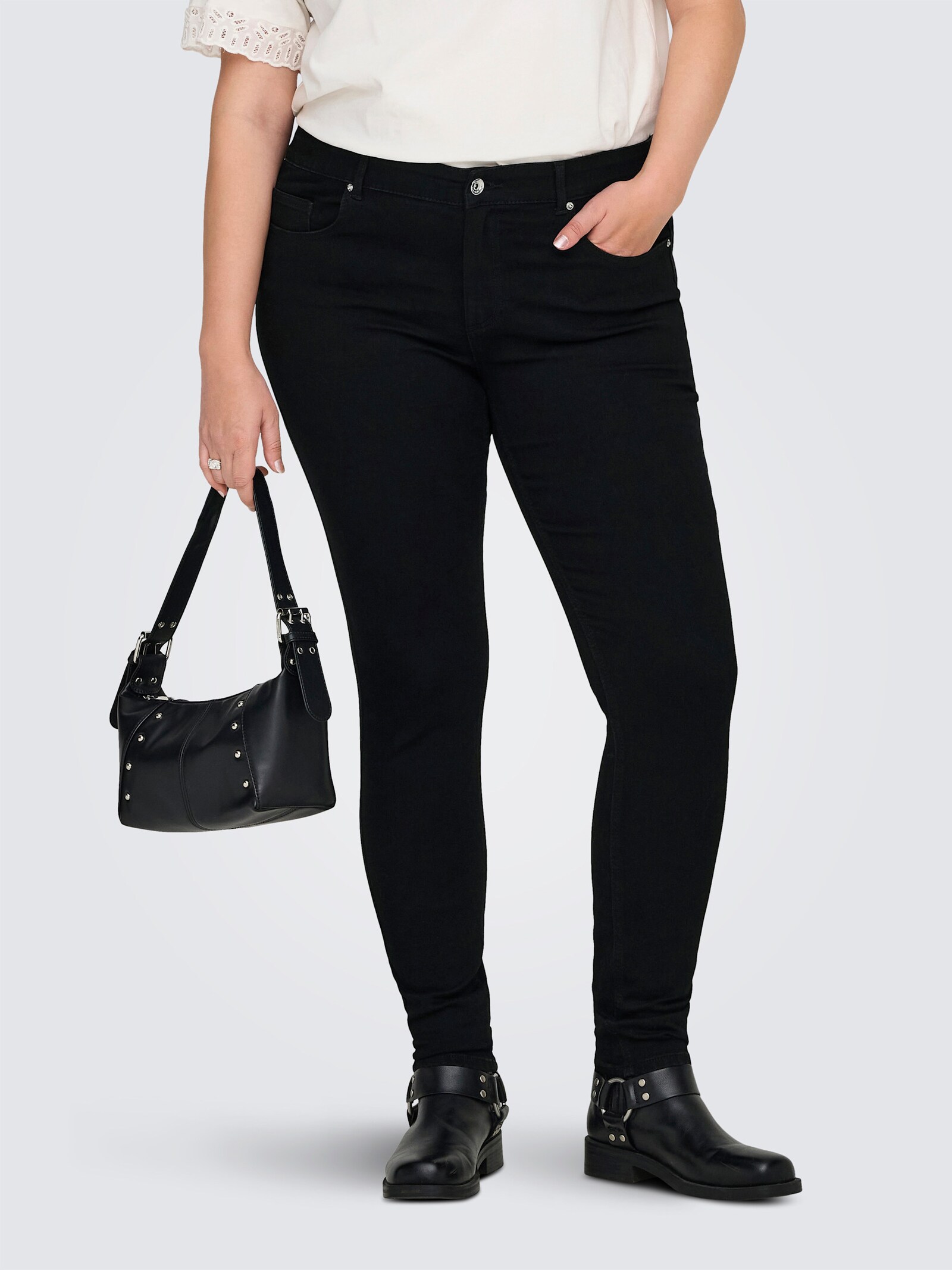 Skinny-fit-Jeans - black denim