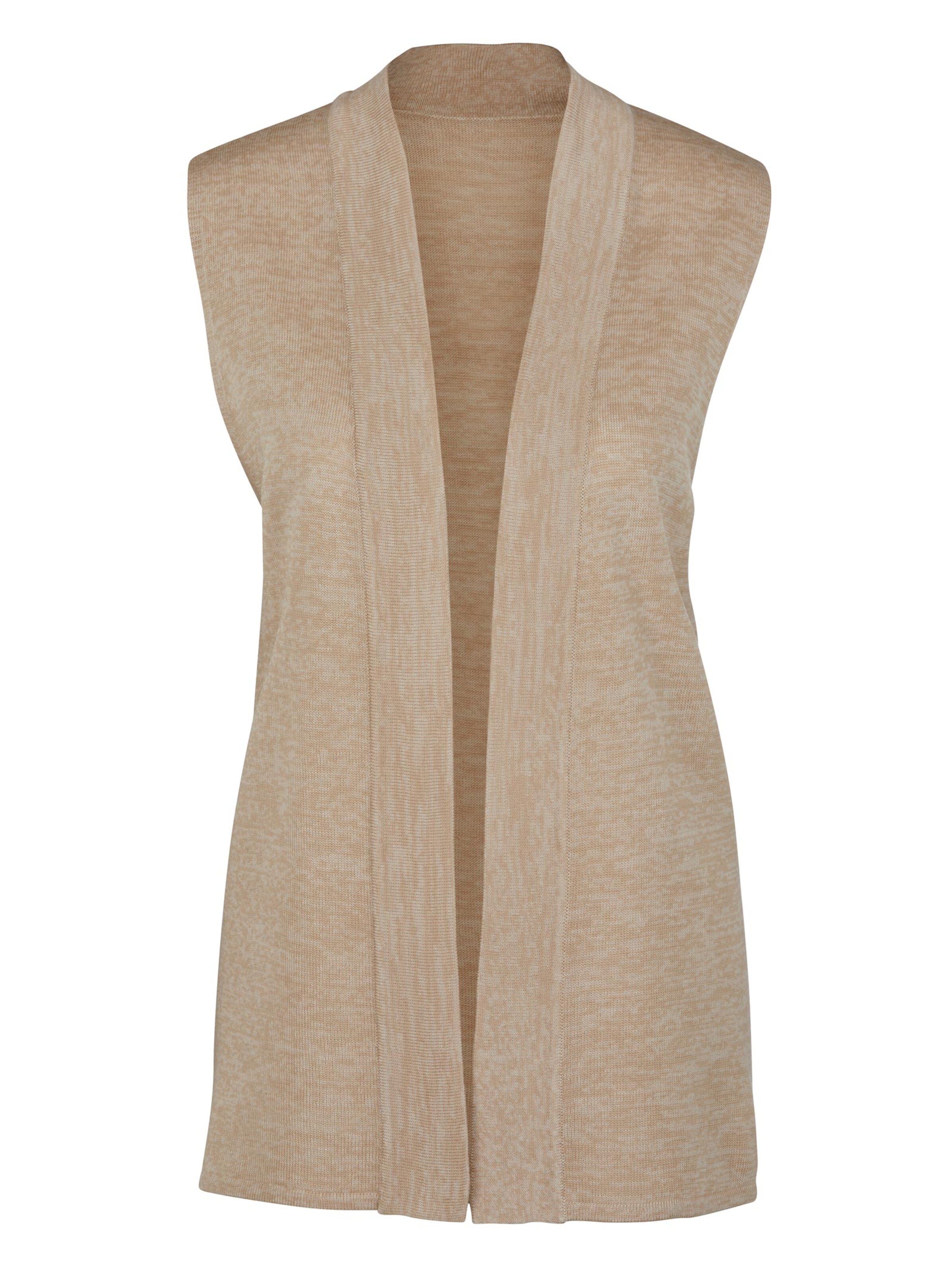Strickweste - sand-meliert