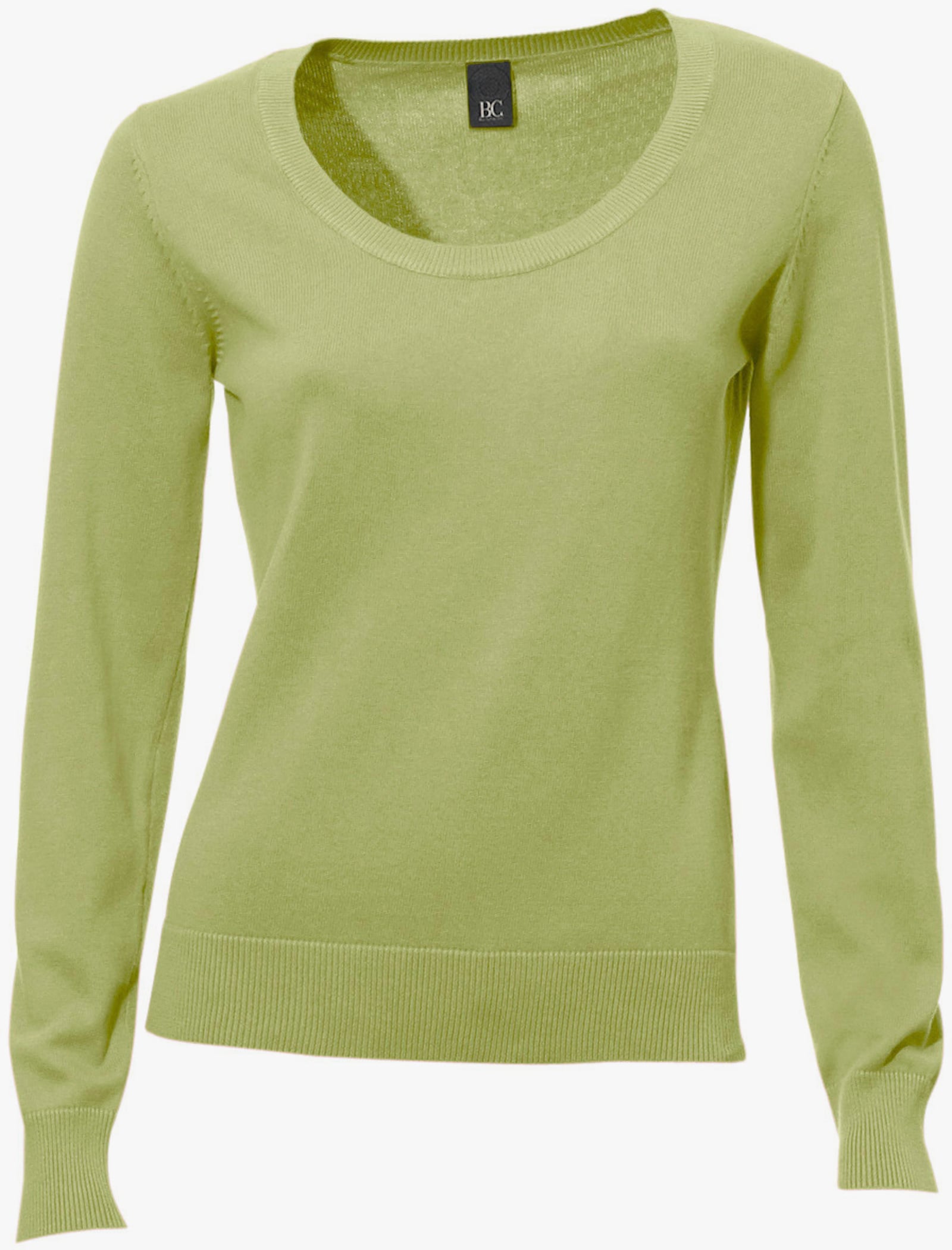 heine Rundhalspullover aus Feinstrick - kiwi