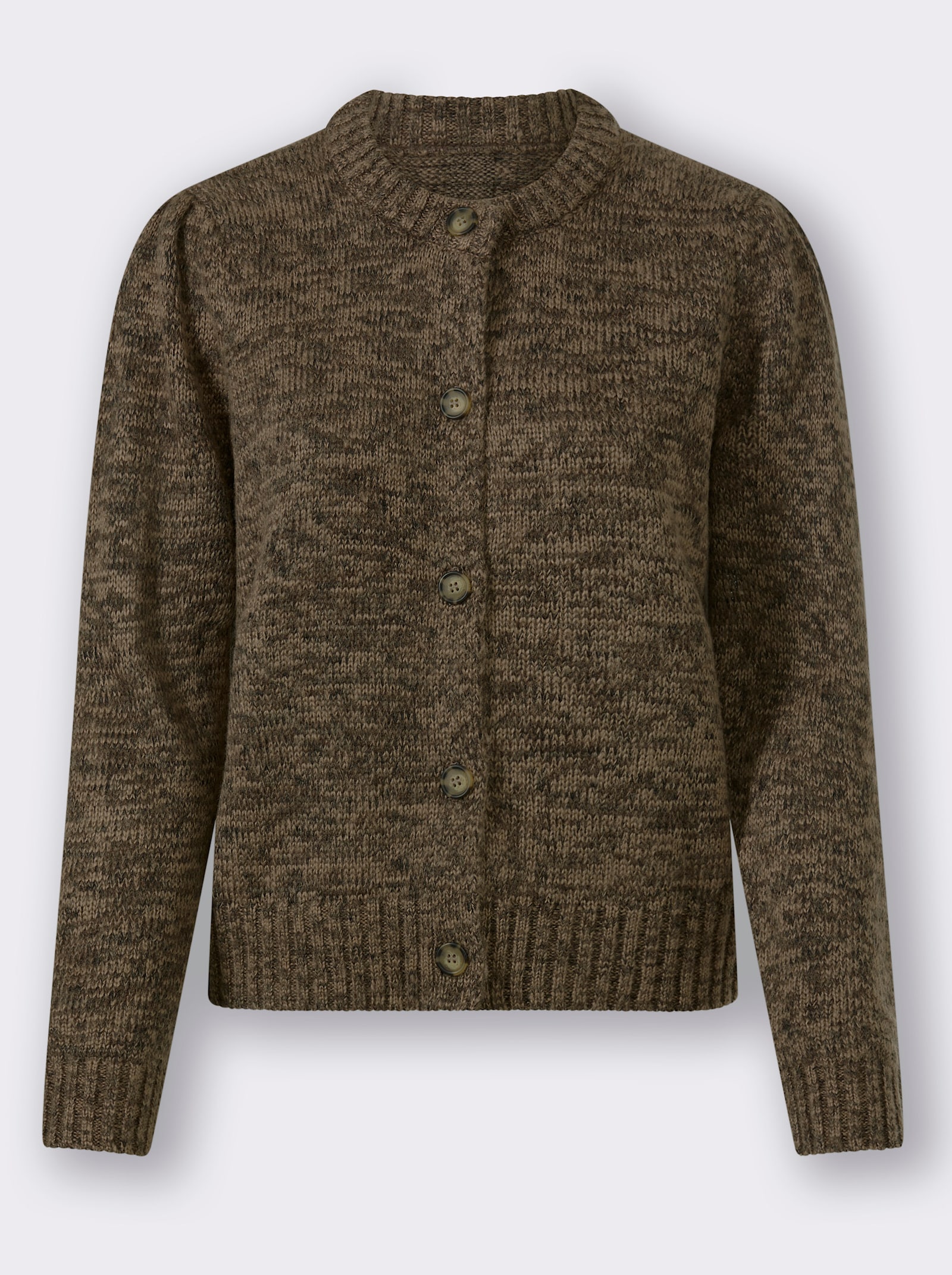 heine Strickjacke in melierter Optik - schoko-sesam-meliert