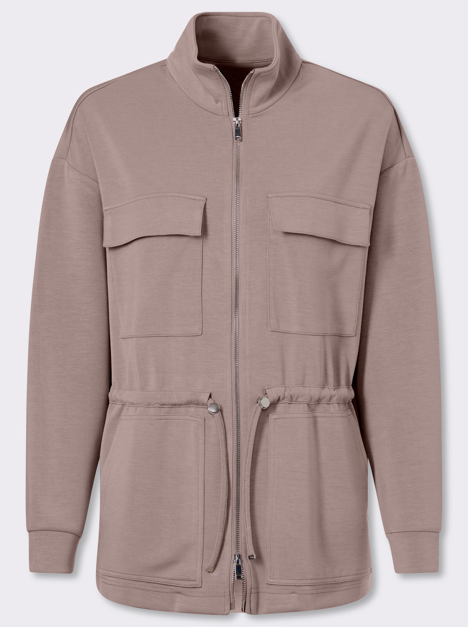 heine Jacke mit Tunnelzug in der Taille - taupe