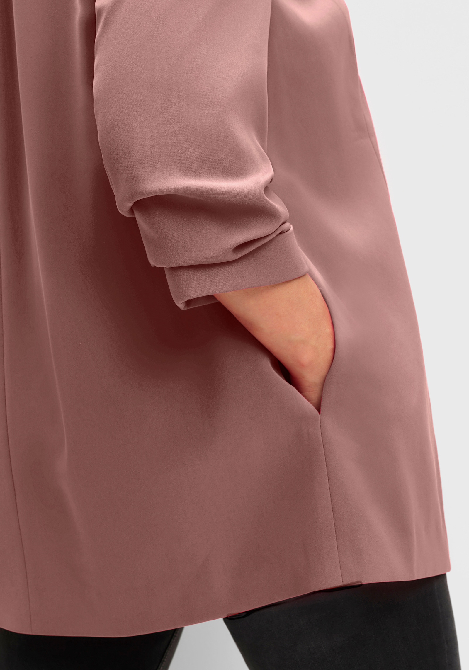 sheego Longblazer mit Schalkragen - rosenholz