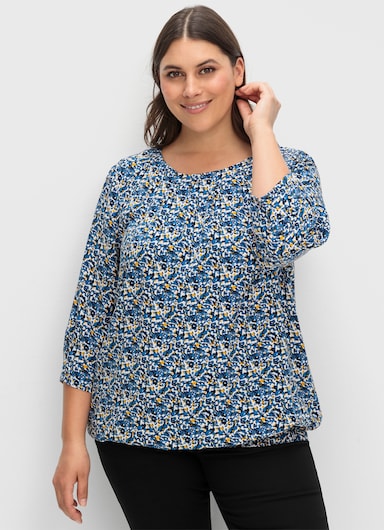 sheego Tunika - tiefblau-gemustert
