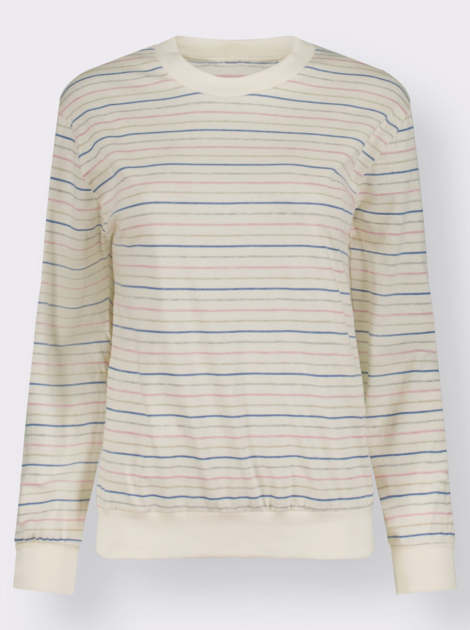 götting Schlafanzug in Feinfrottier-Qualität - natur-geringelt