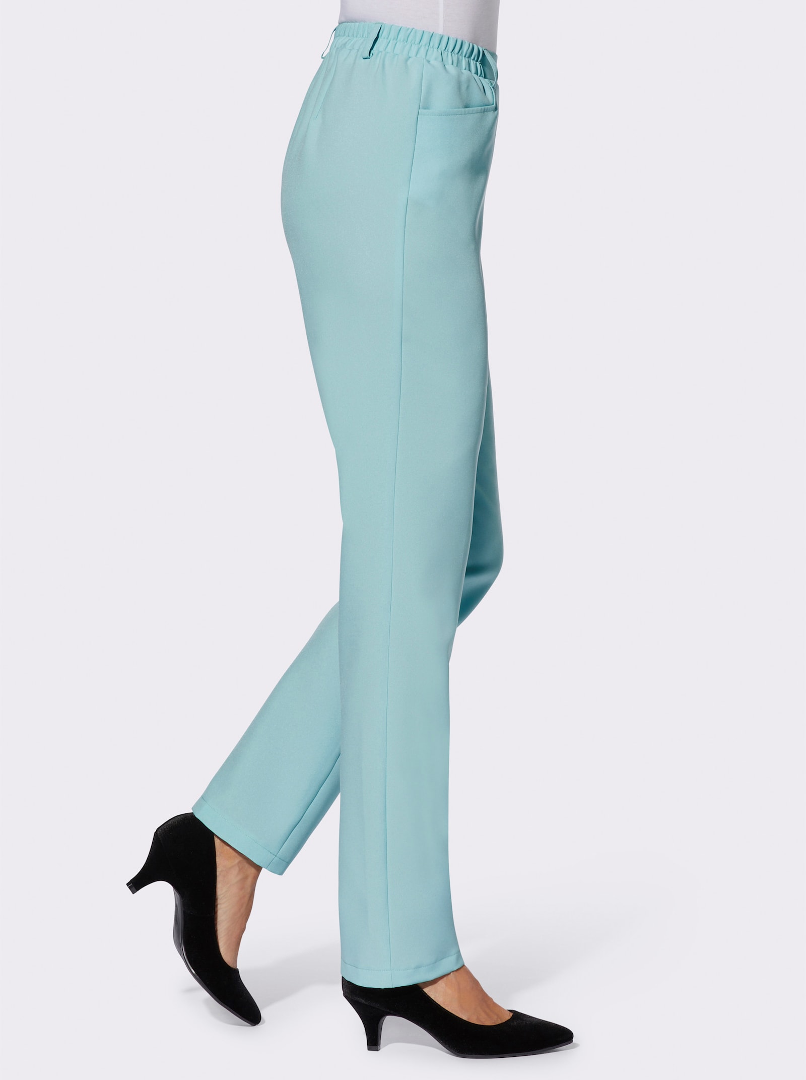 Bügelfaltenhose mit Rundum-Dehnbund - mint