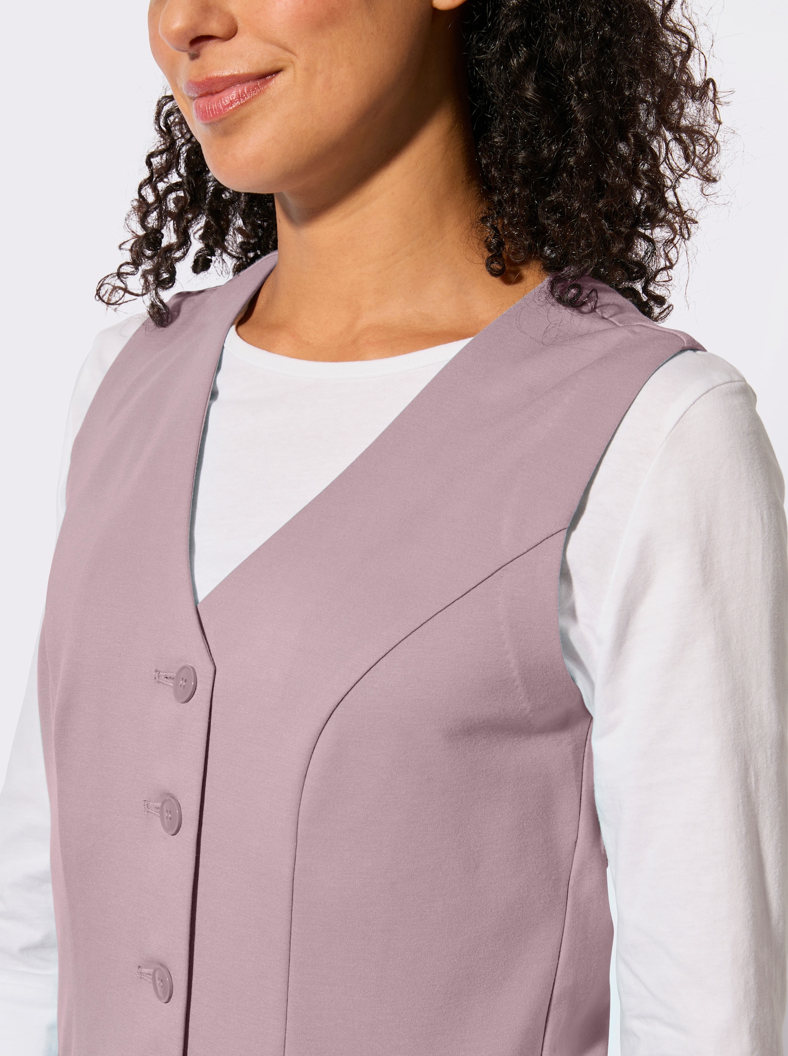 Anzugweste in Interlock-Qualität - mauve