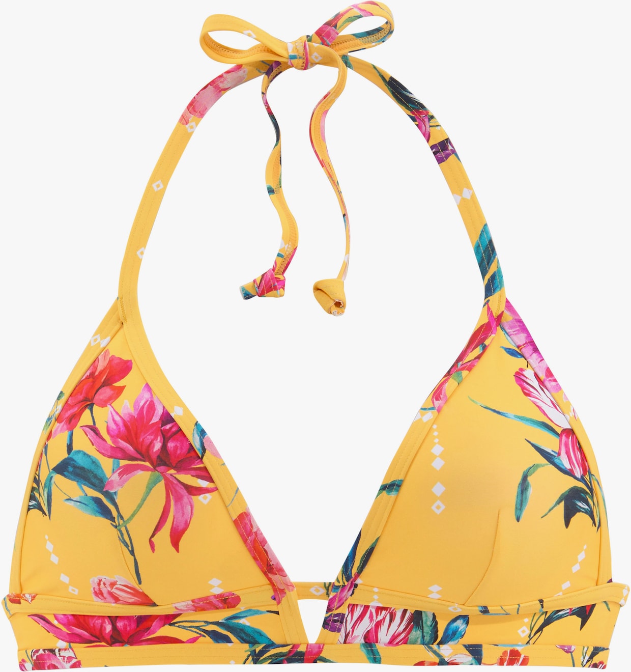 Sunseeker Triangel-Bikini-Top - gelb-bedruckt