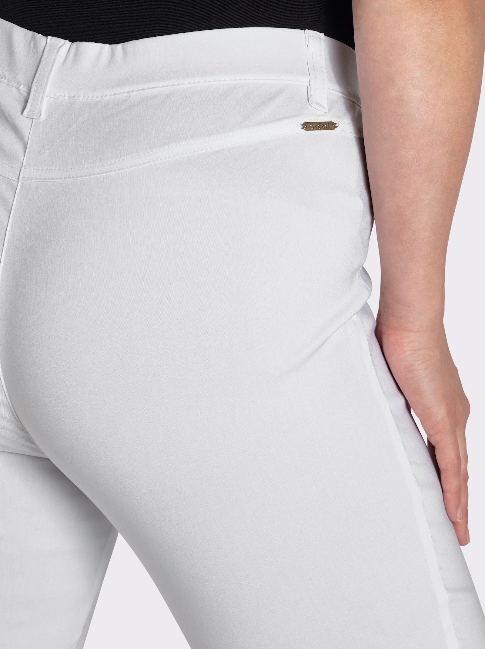 Ascari Stretch-Hose in Schlupfform, Bengalin - weiß