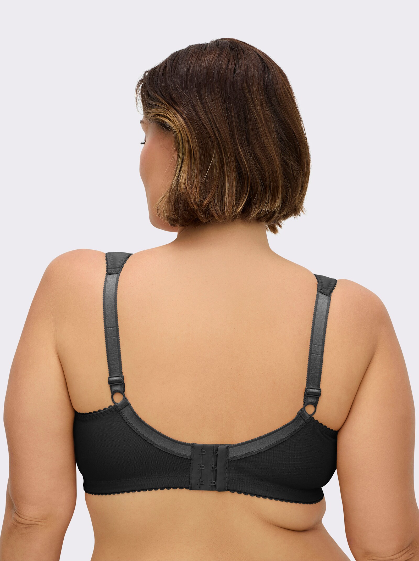 wäschepur Entlastungs-BH ohne Bügel mit Stretch-Spitze - schwarz