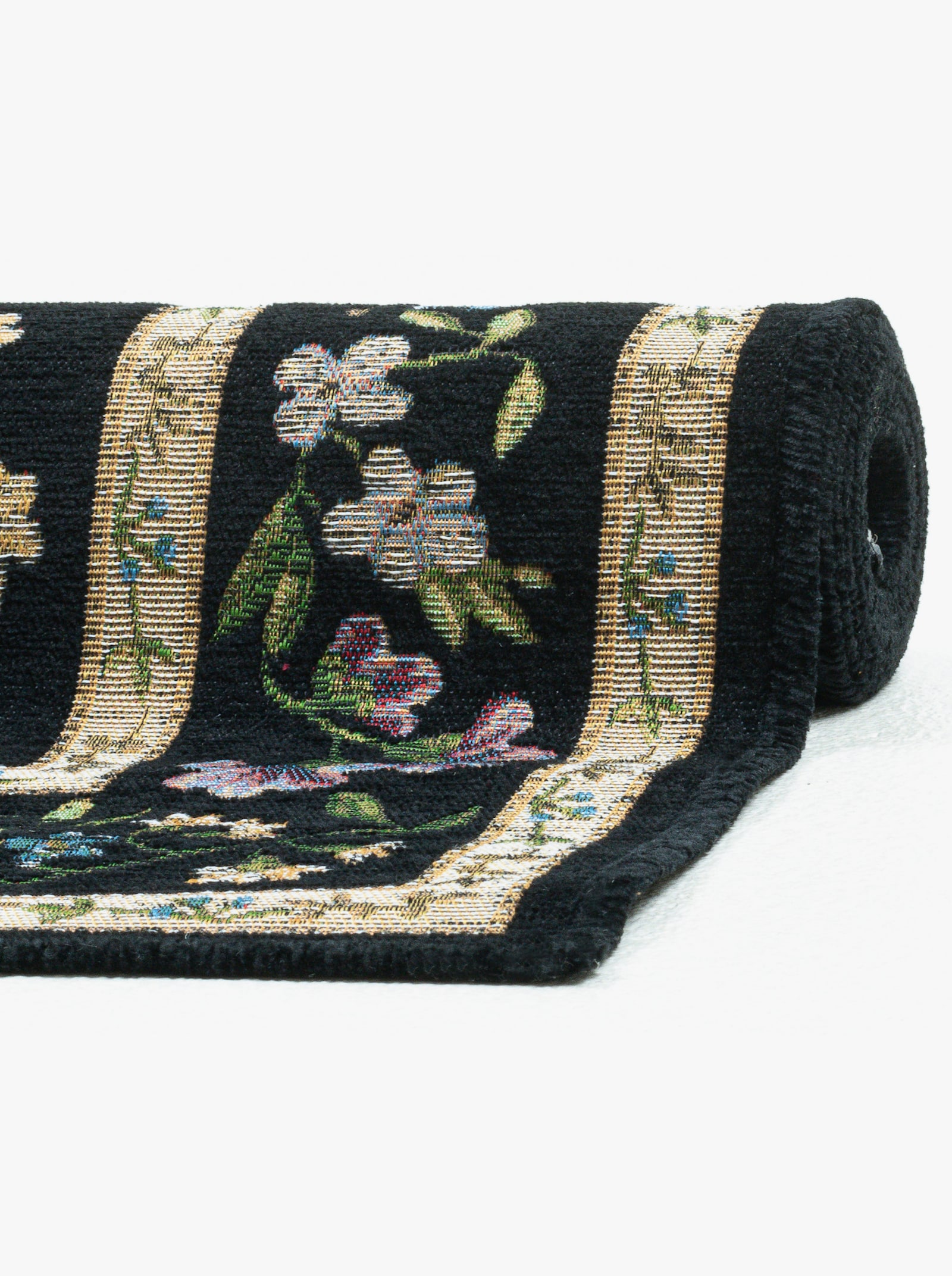 Theko Teppich - schwarz