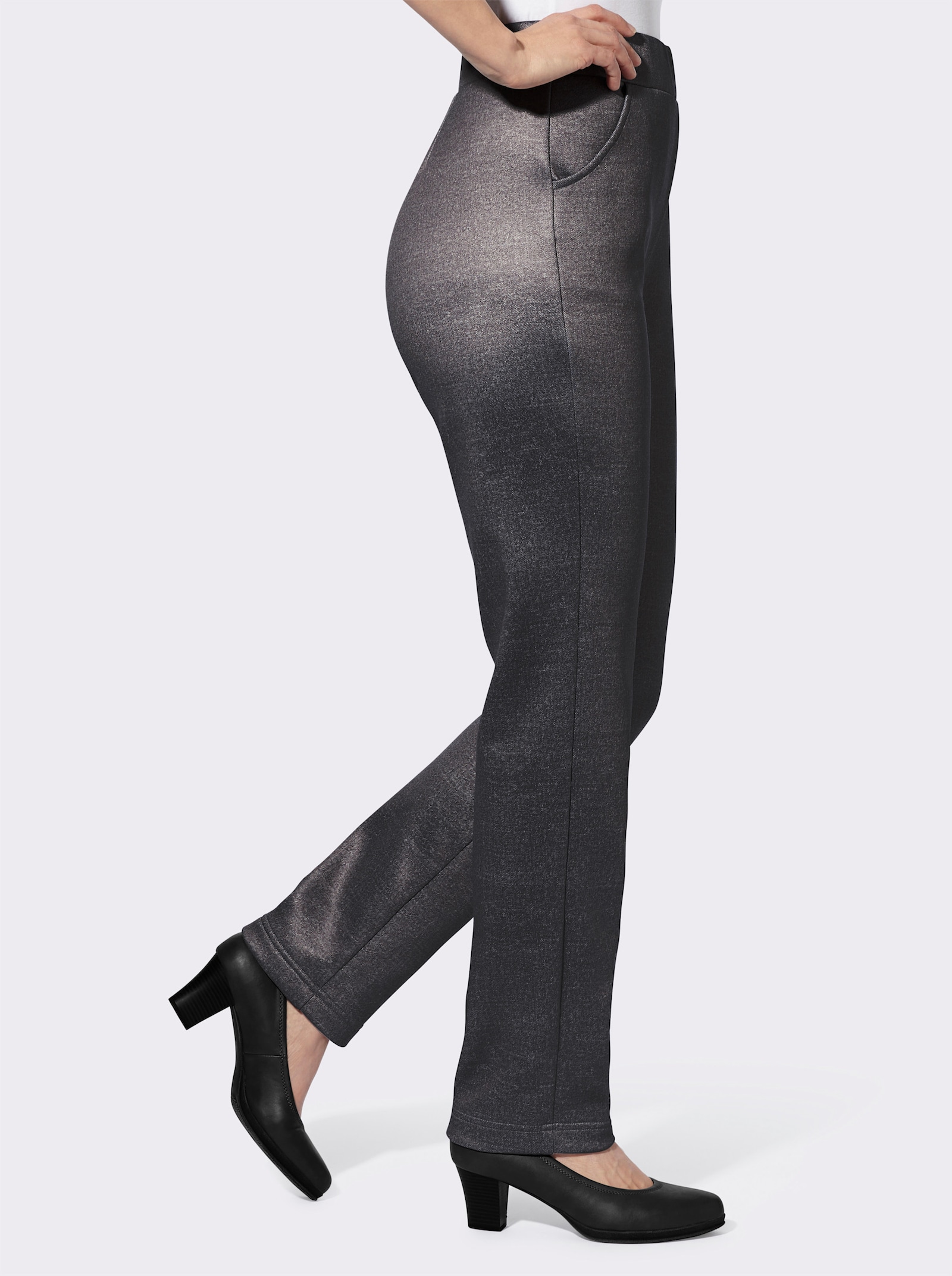 Thermohose mit Fleece gefüttert - schwarz