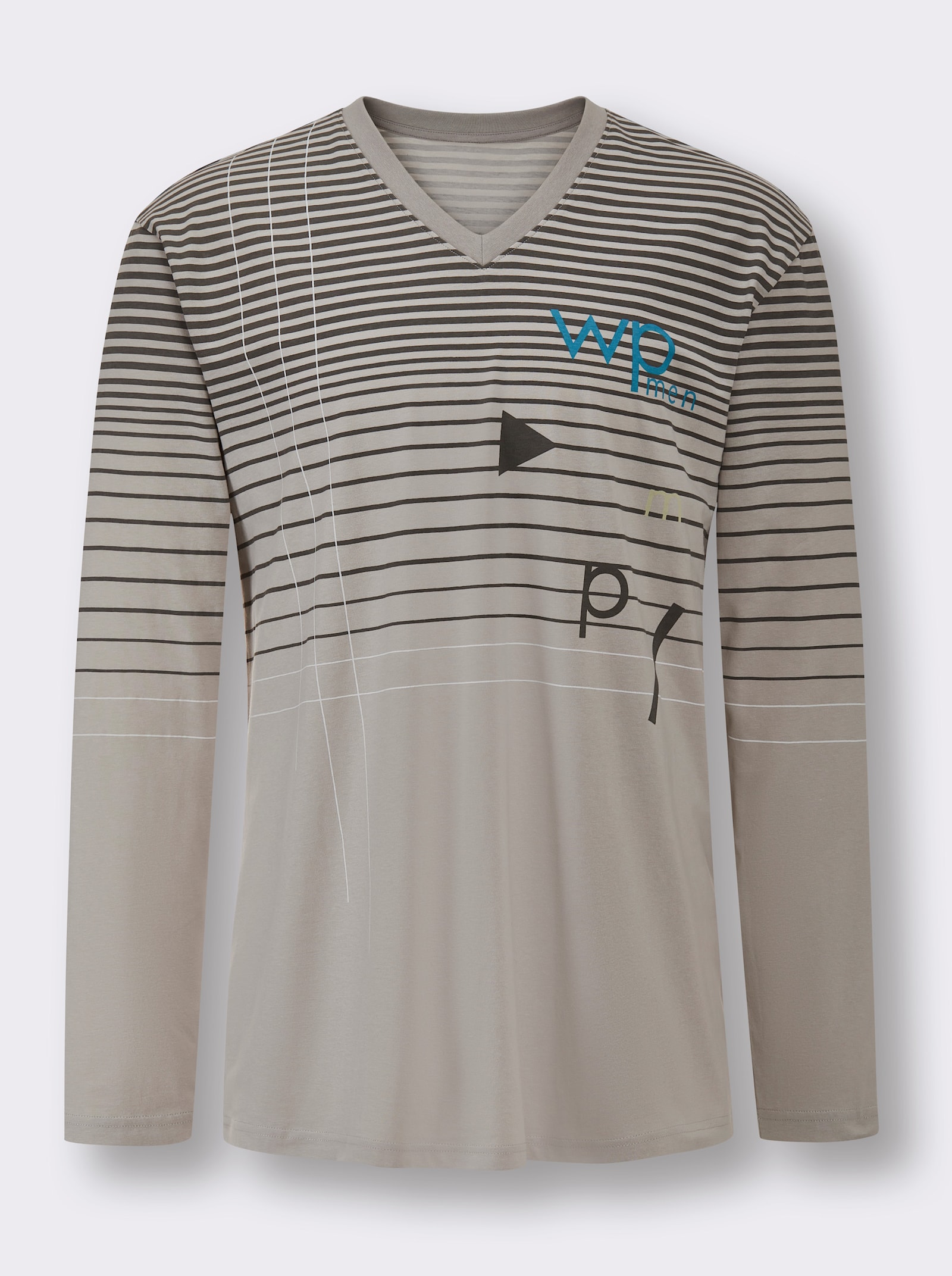 wäschepur men Schlafanzüge - grau + türkis