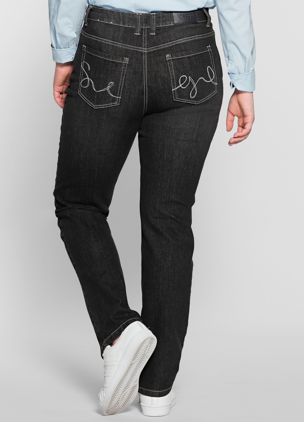 sheego Shaping-Jeans in gerader Form - black denim