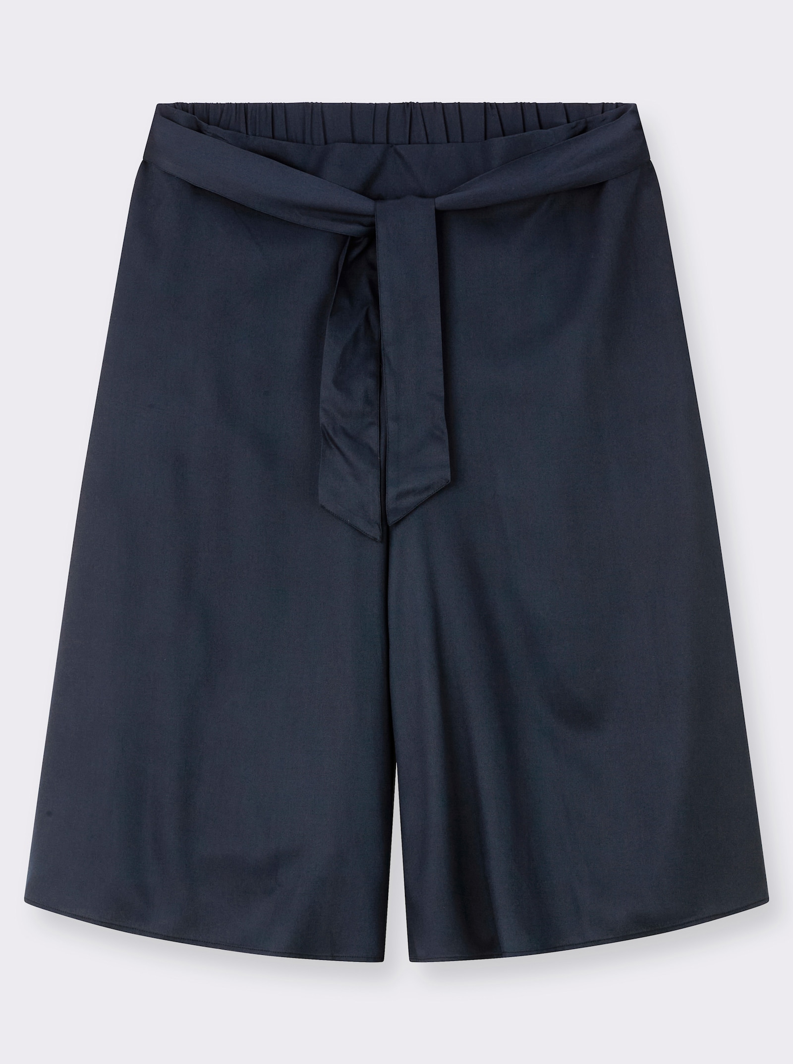 sheego Broekrok met bindceintuur - diepblauw