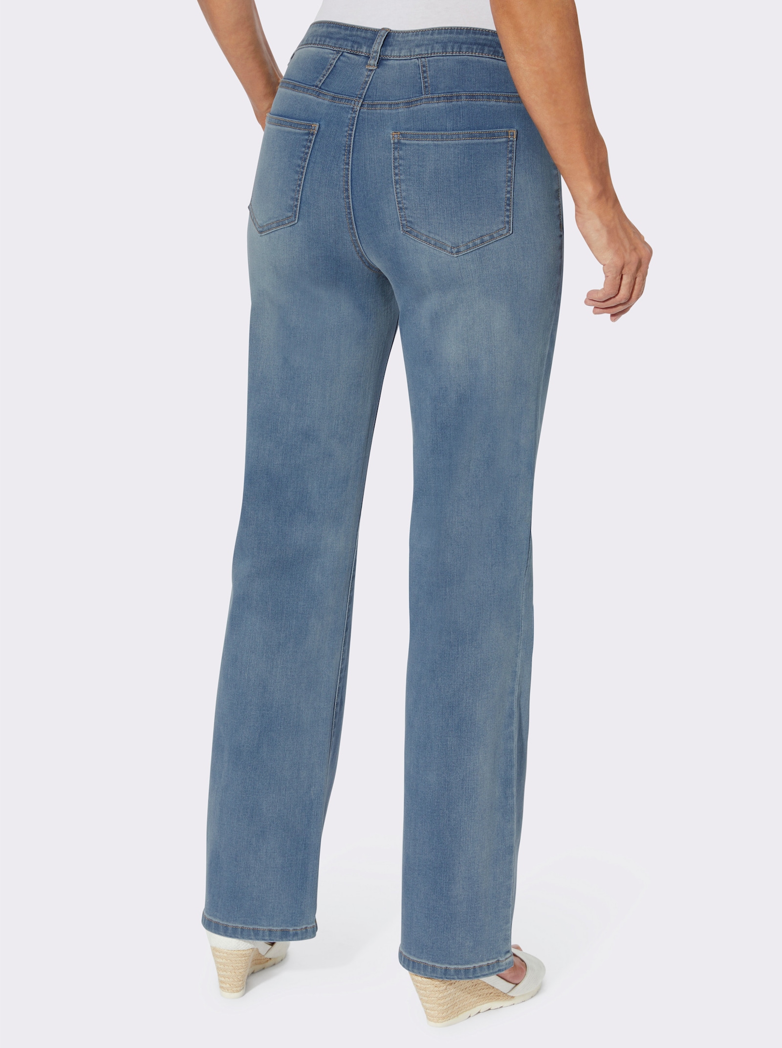 5-pocketjeans met wijde pijpen - blue-bleached