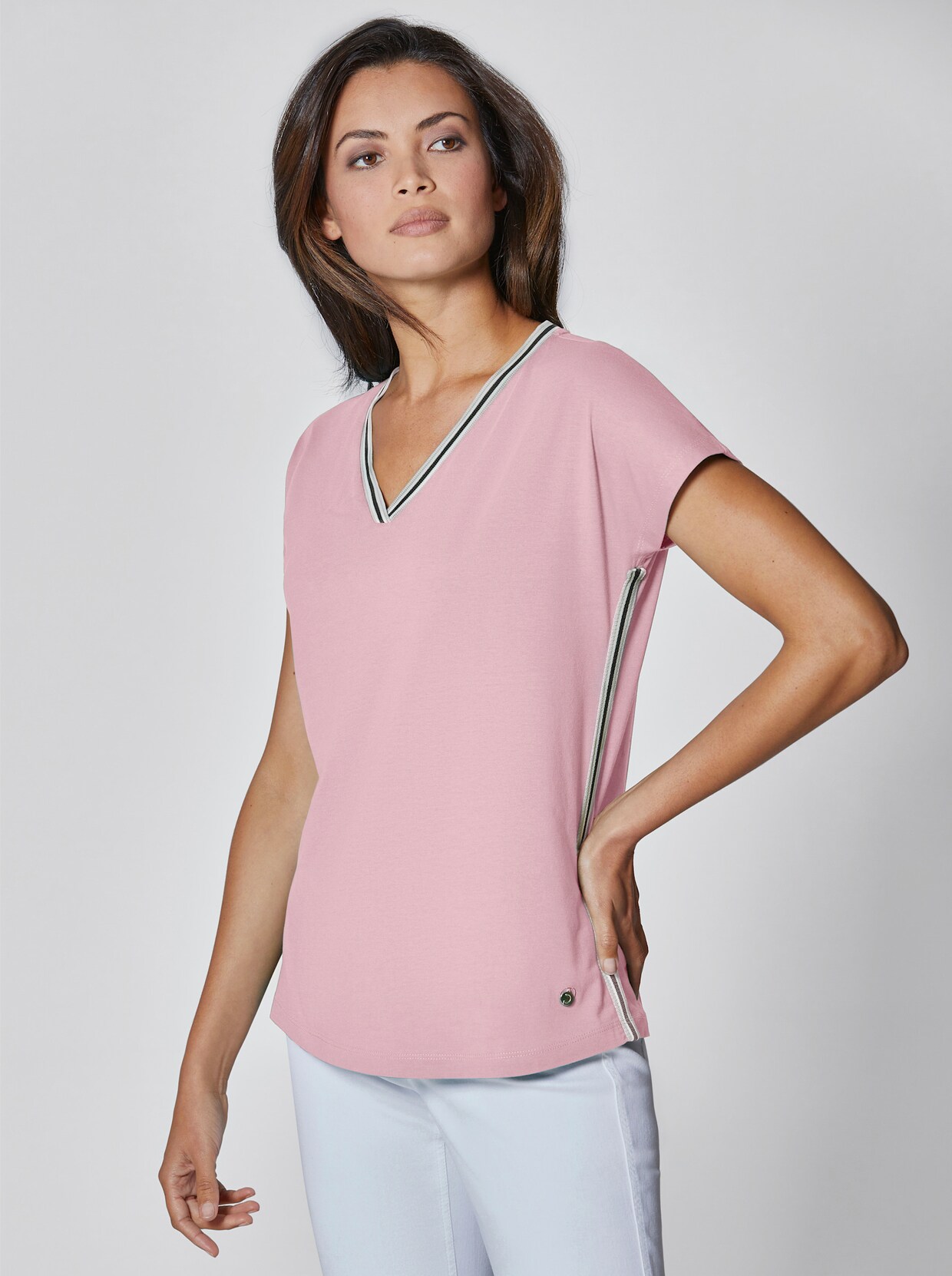 Creation L Premium Lyocell-Baumwoll-Shirt - hellrosé