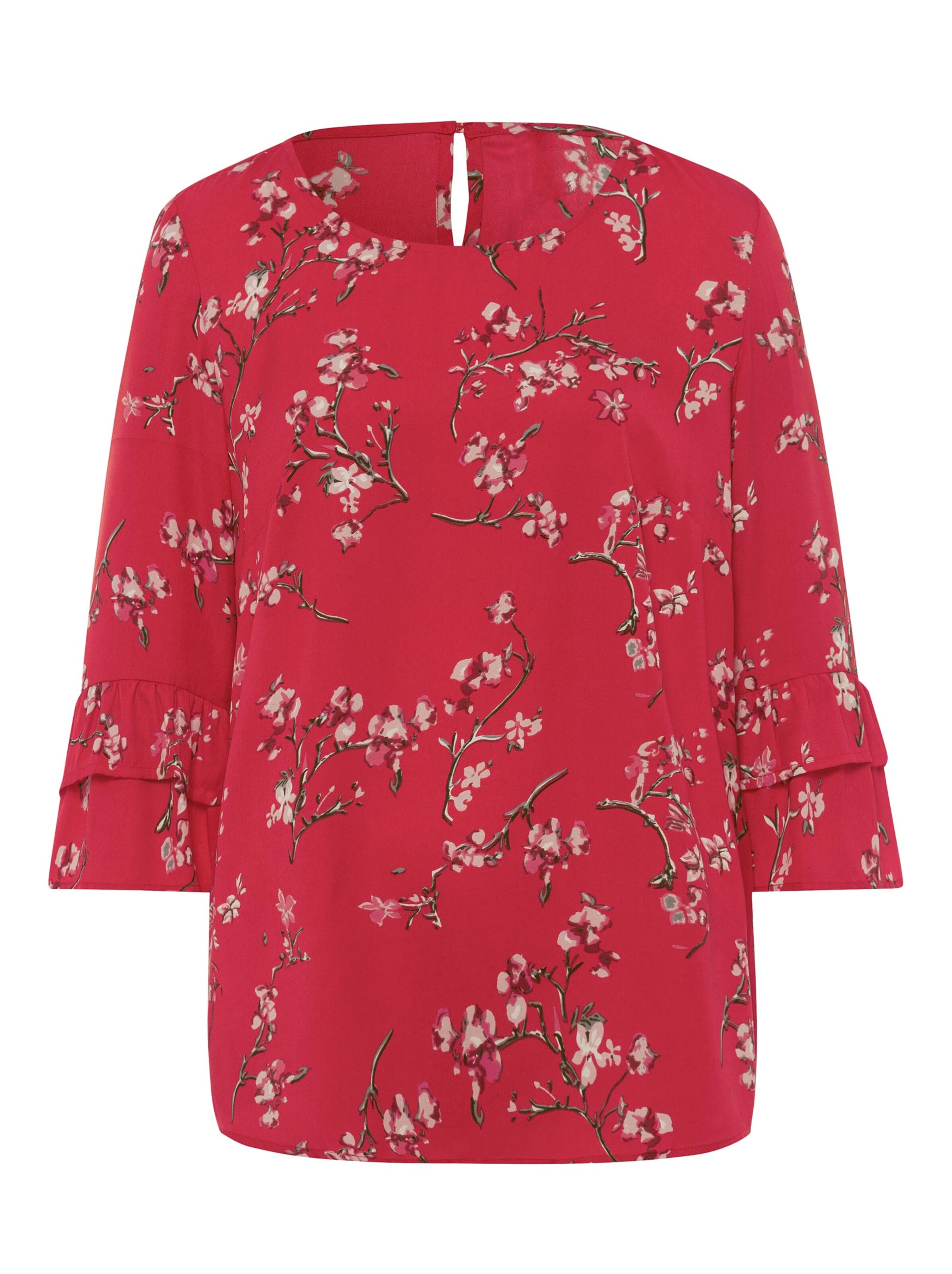 Bluse - rot-bedruckt