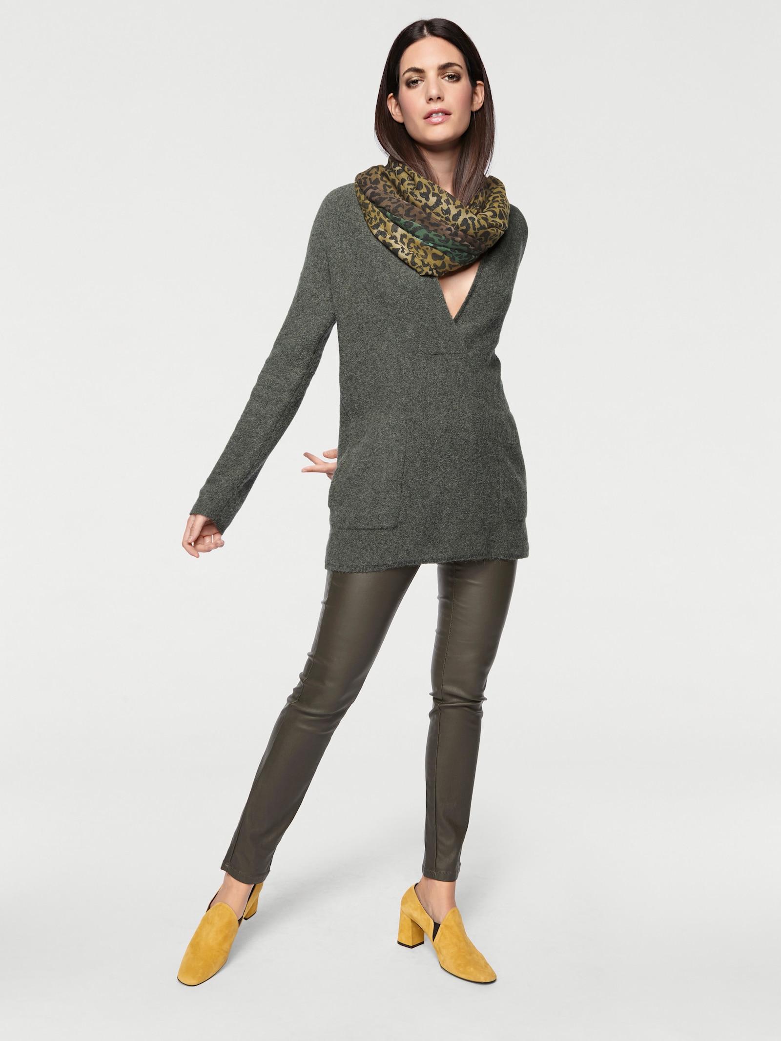 heine Pantalon effet ventre plat - kaki