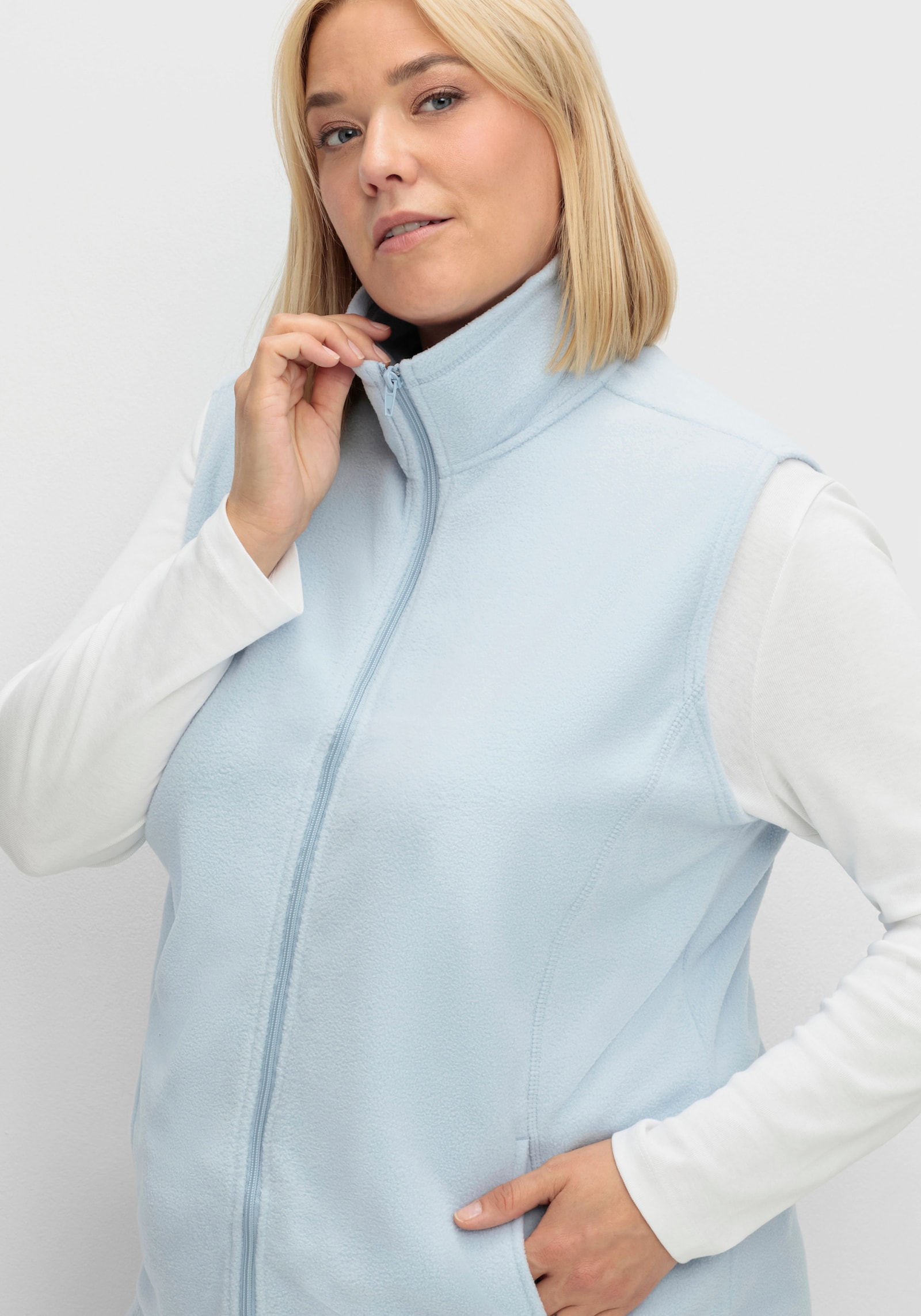 Fleeceweste mit Antipilling-Ausrüstung - bleu