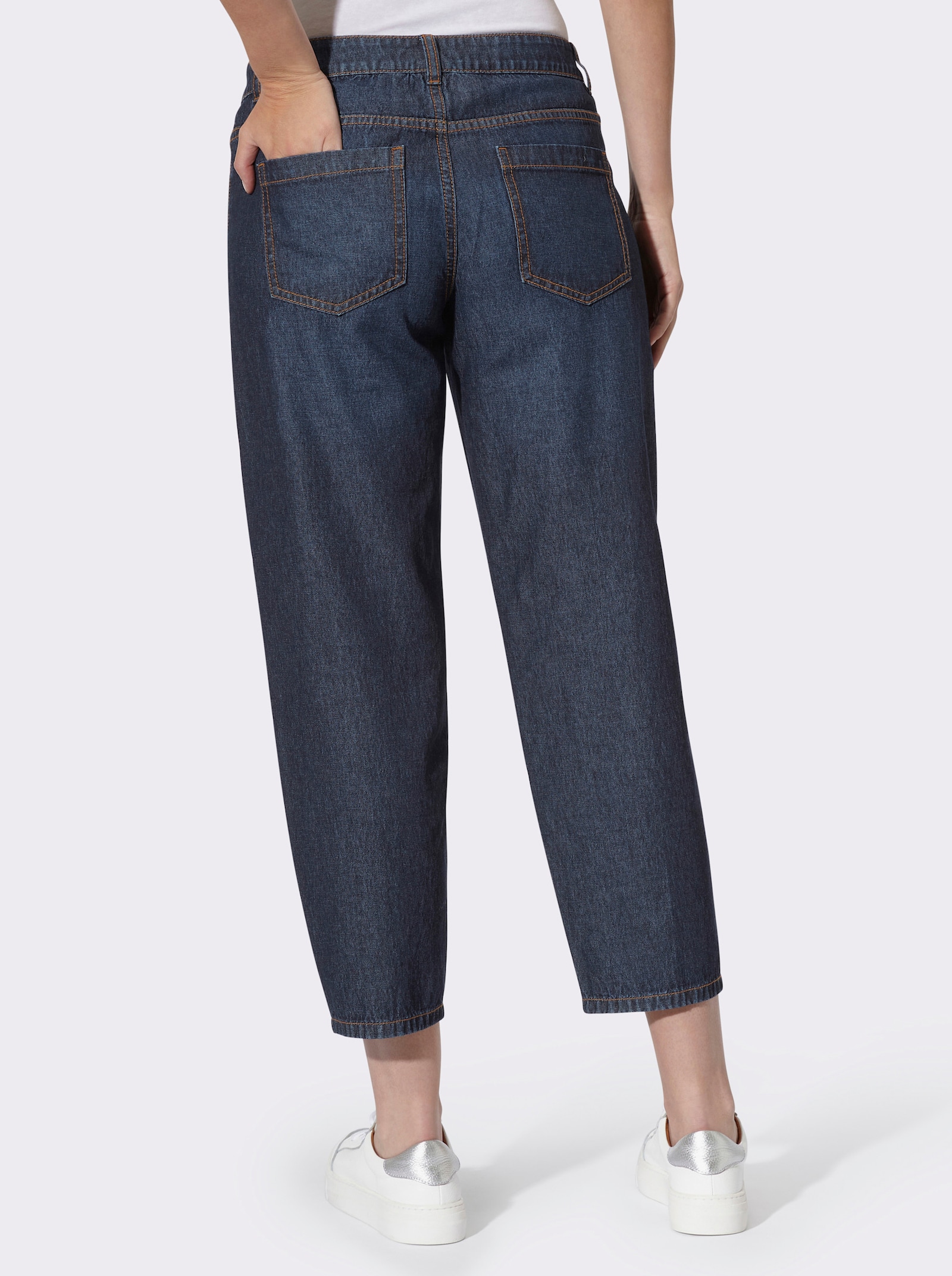 heine 5-Pocket-Jeans in Barrel-Form - dark blue