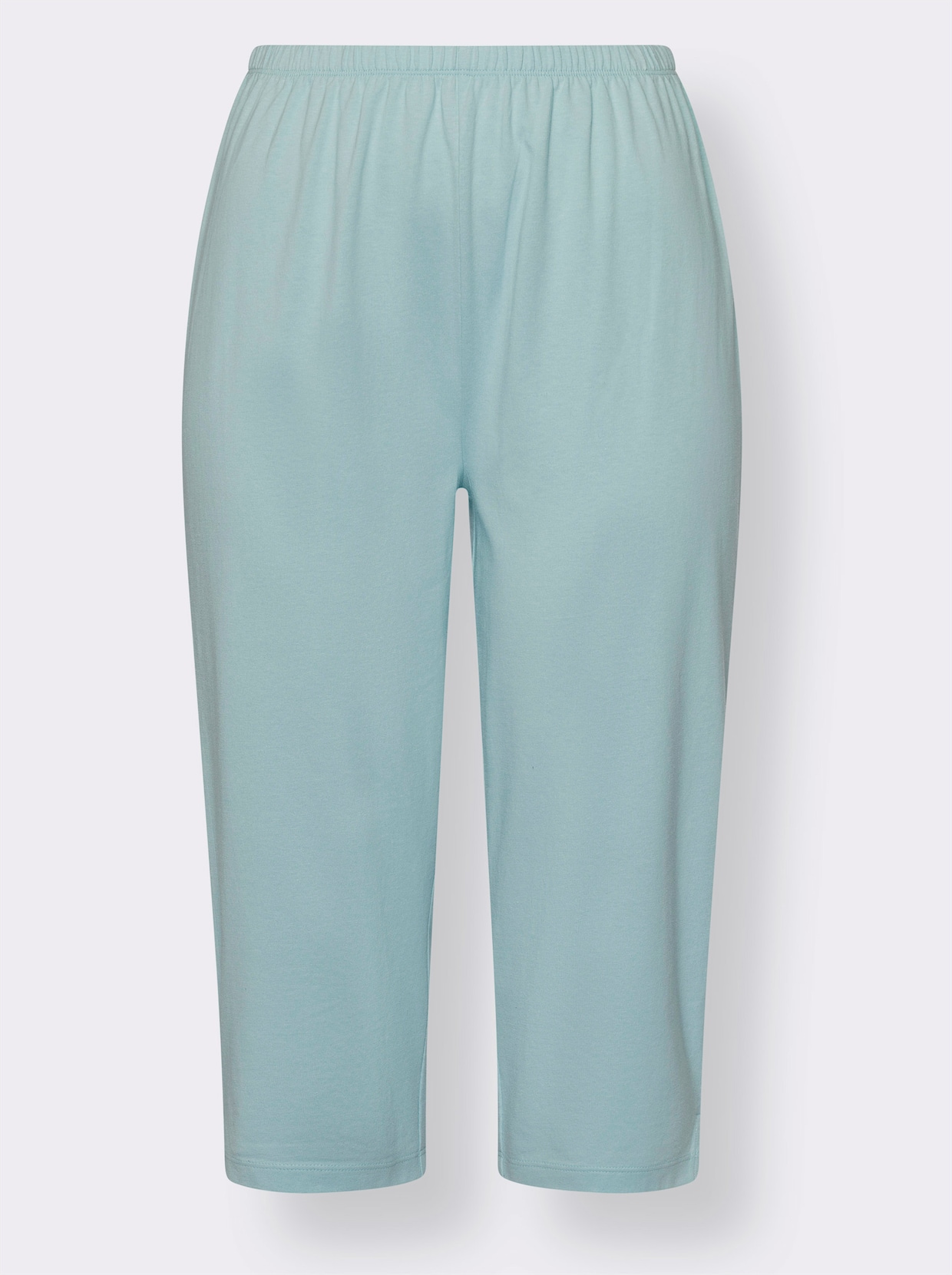 Pyjamas med capribyxa - ecru-mint-randig