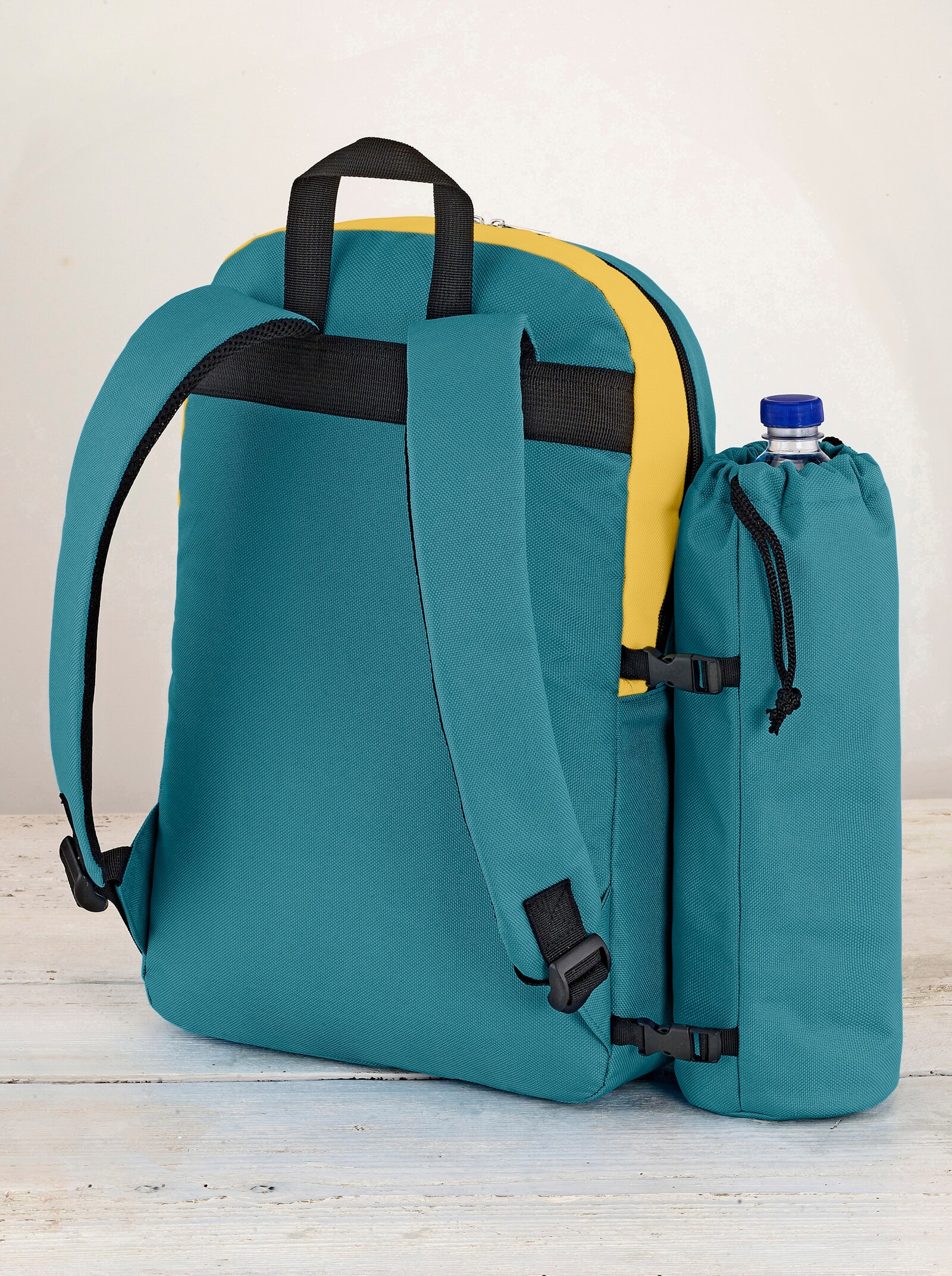 Kühlrucksack+Flaschentasche - bleu