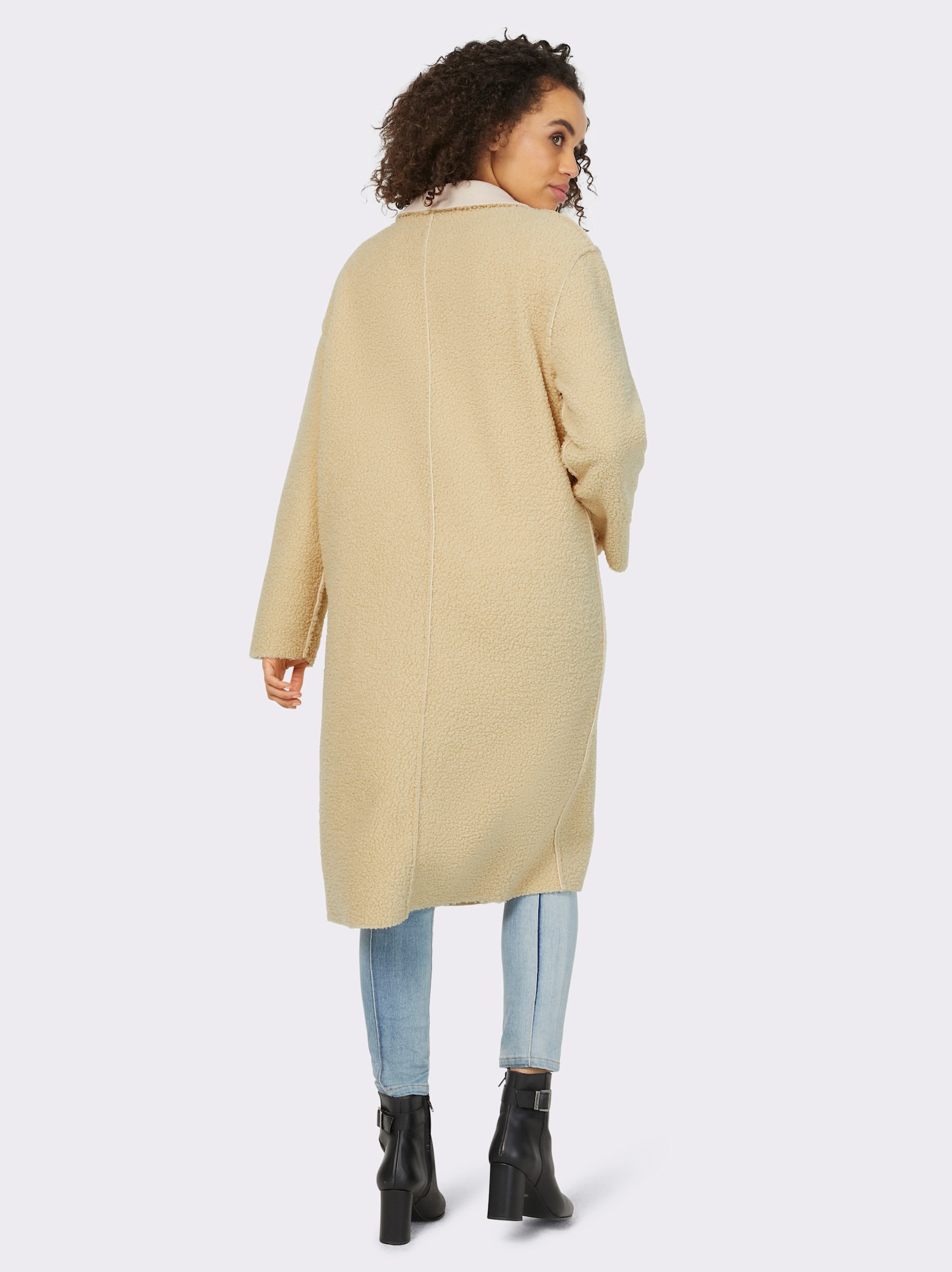heine Wintermantel mit 2 verschiedenen Seiten - sand