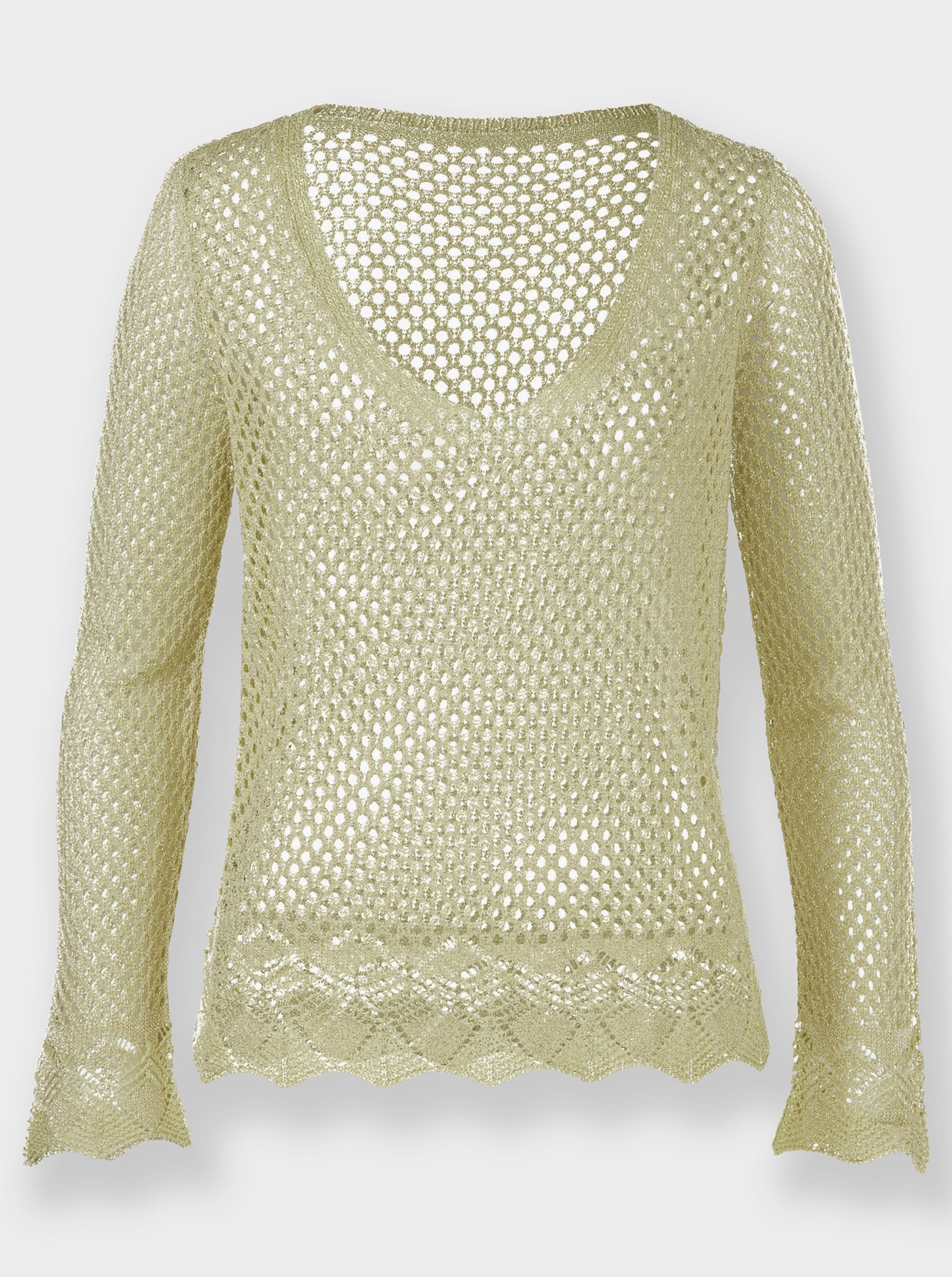 heine Pull ajouré - vert tilleul