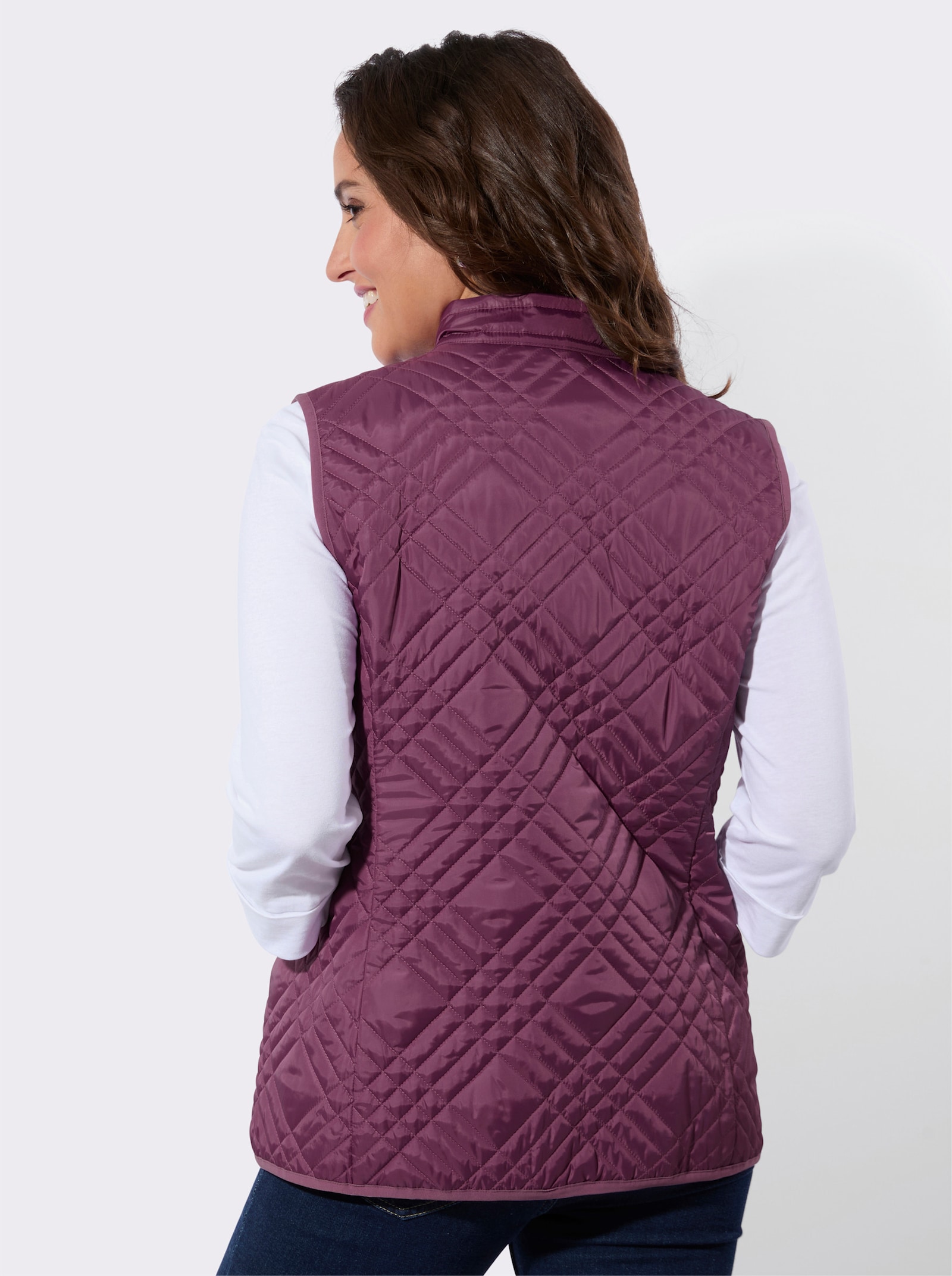 Steppweste in pflegeleichter Qualität - violett