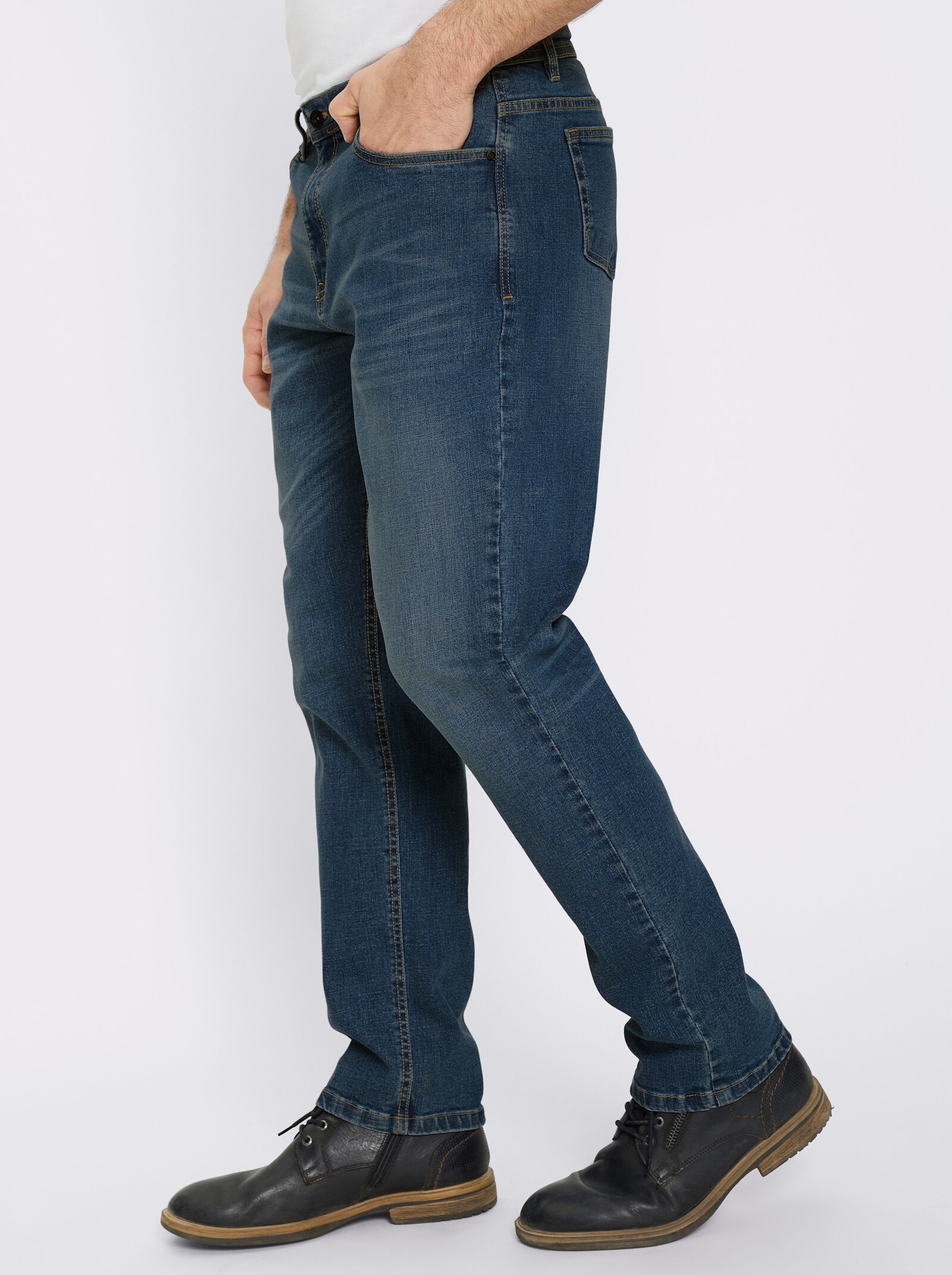 Marco Donati 5-Pocket-Jeans mit kontrastfarbenen Nähten - dark blue denim