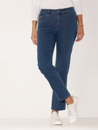Jeans in gerader Schnittführung - blue-stone-washed
