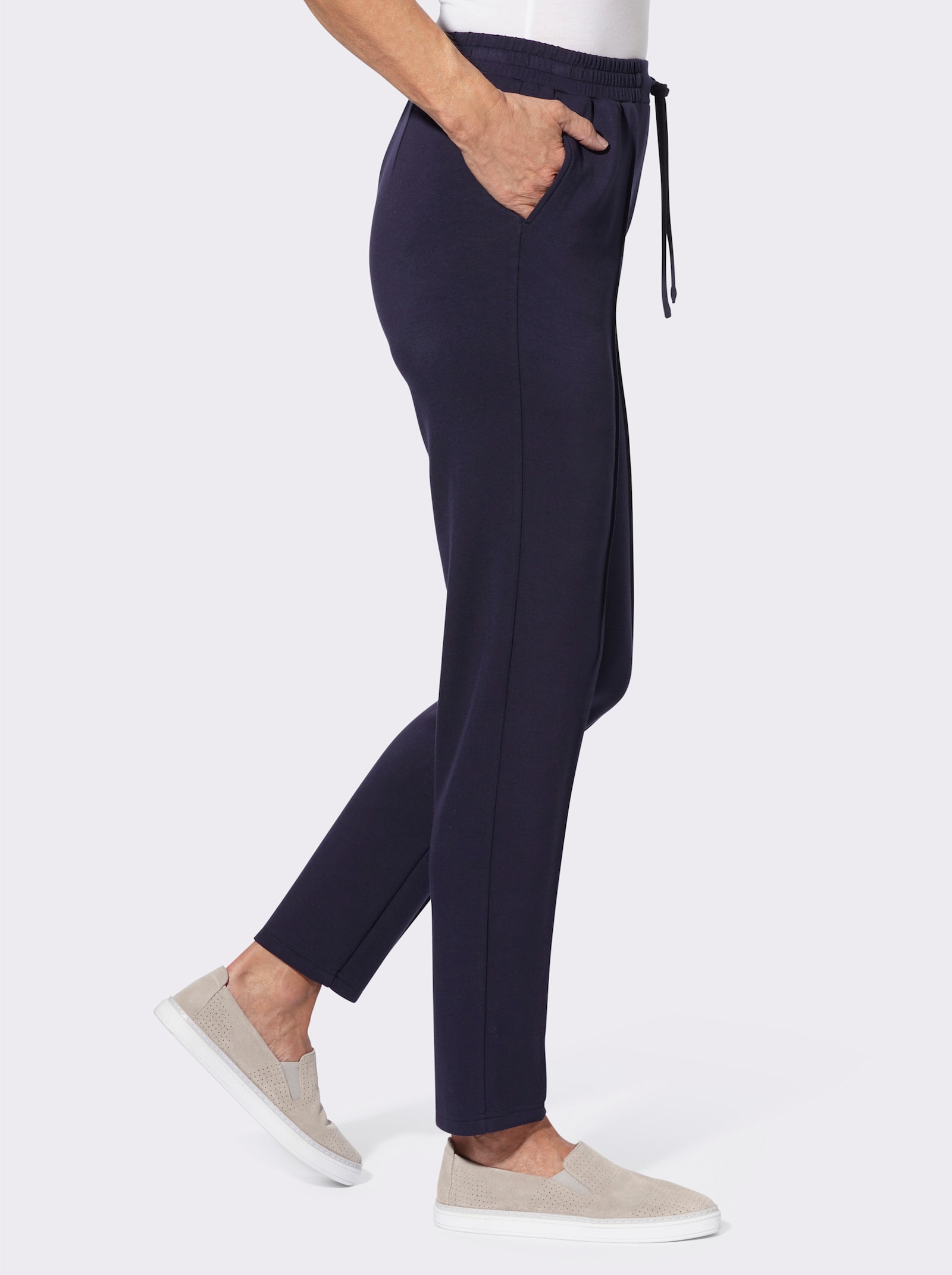 Schlupfhose mit Biesen - marine