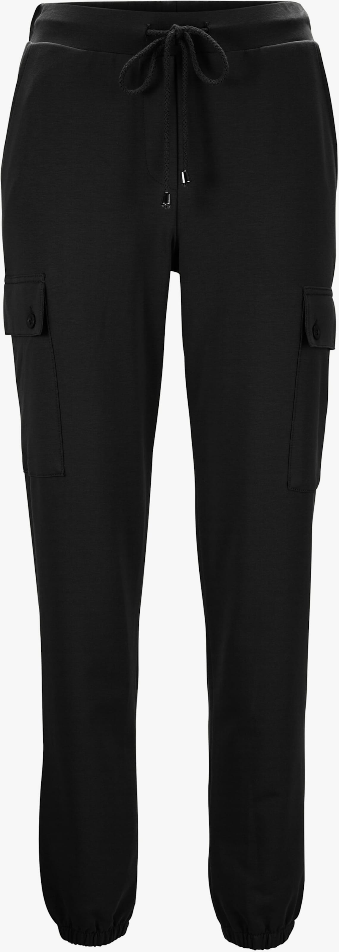 heine Jogg Pants mit aufgesetzten Taschen - schwarz