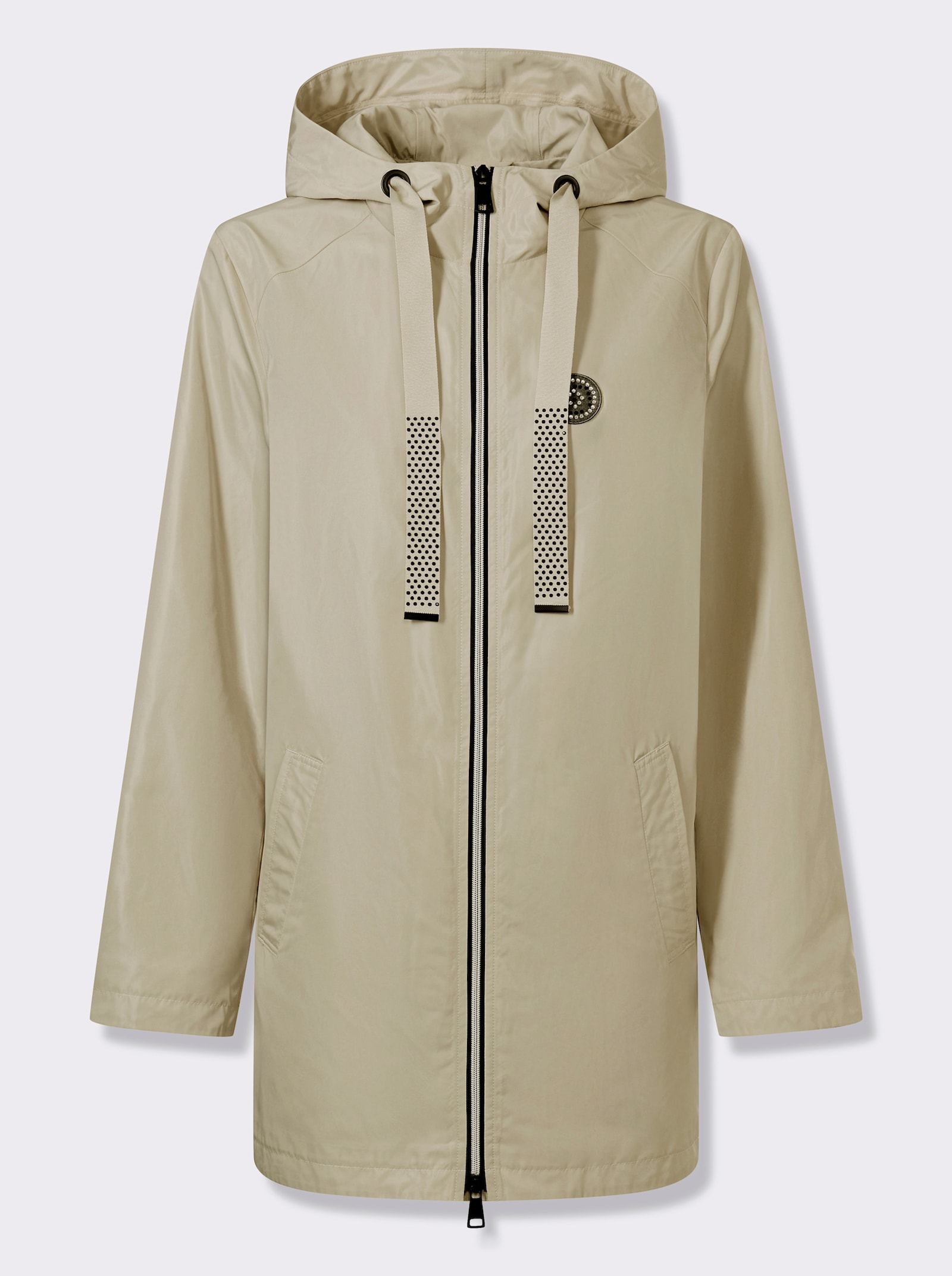 Outdoorjacke mit knöpfbarer Innentasche - sand