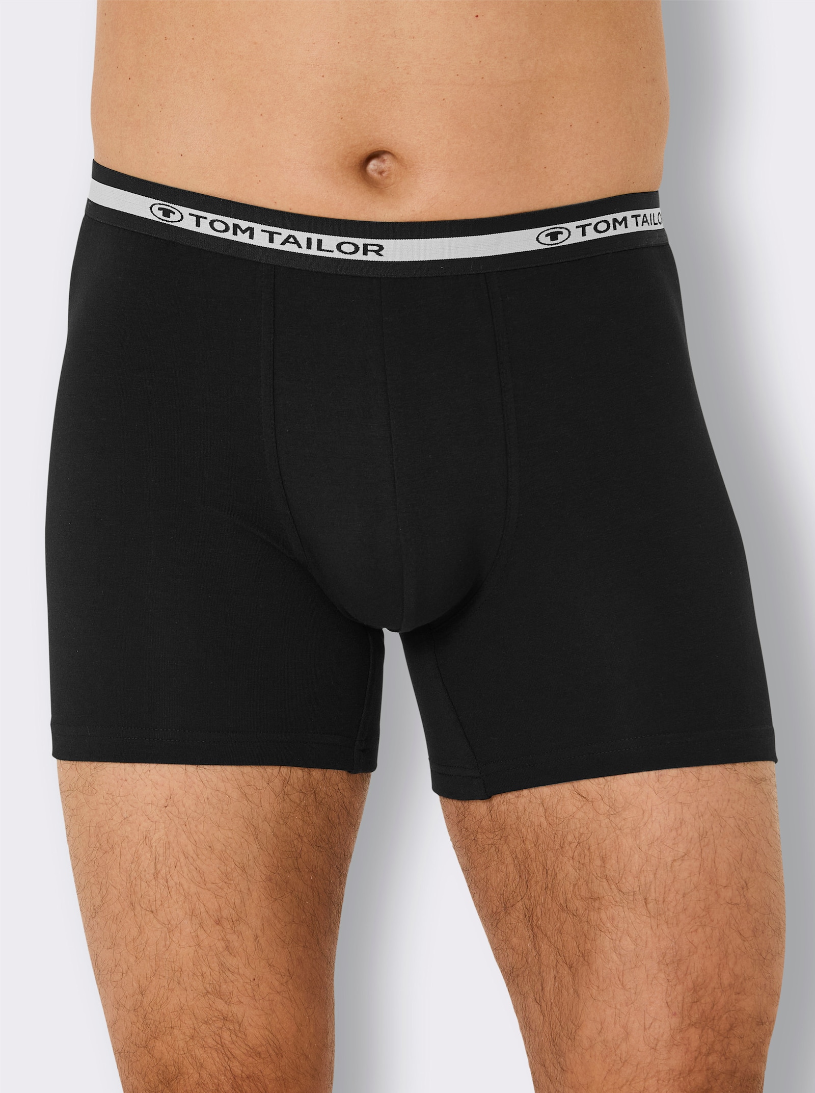 TOM TAILOR Longpanty mit gestreiftem Bund - 3x schwarz