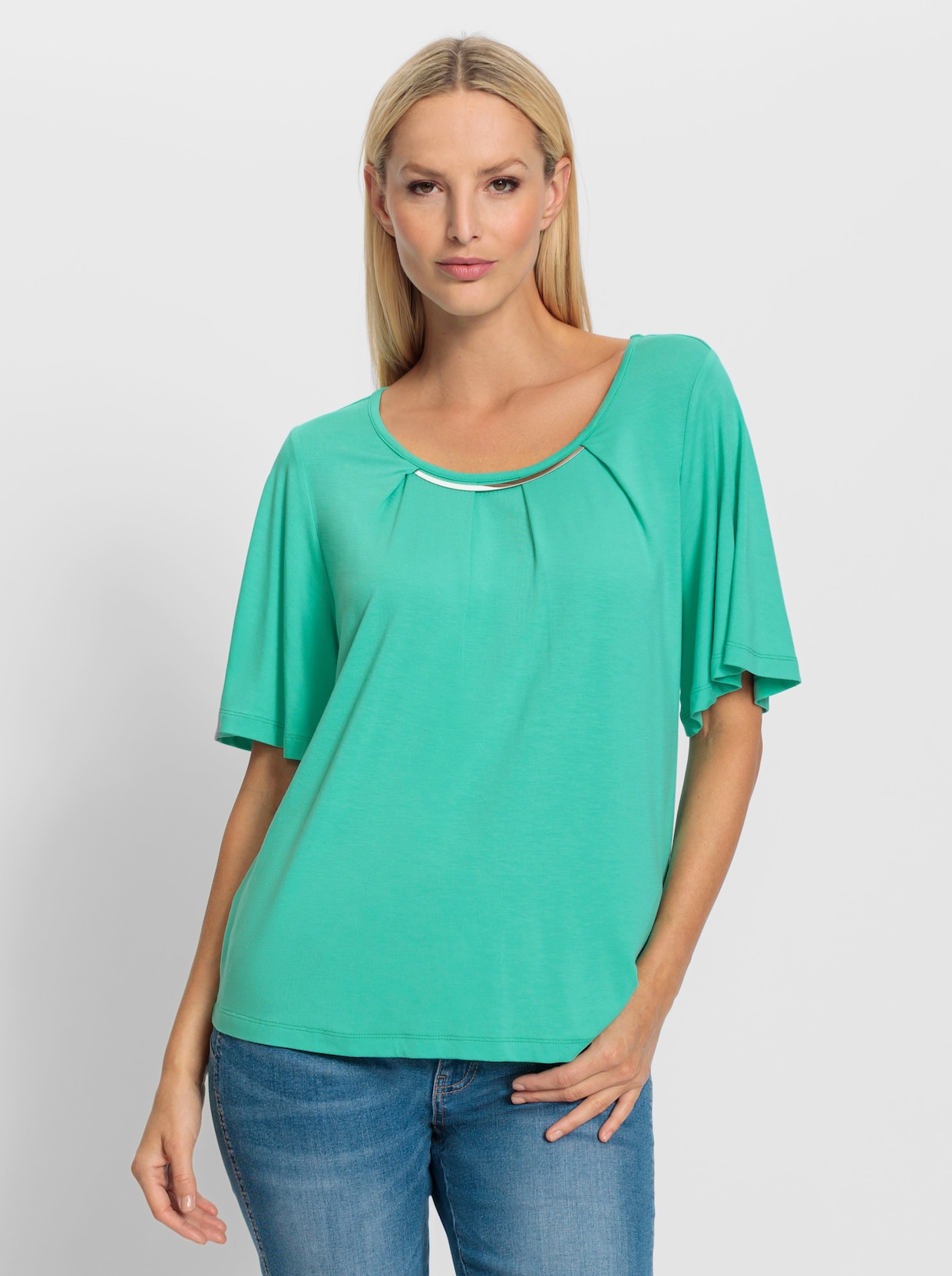 heine Shirt met korte mouwen - blauwgroen