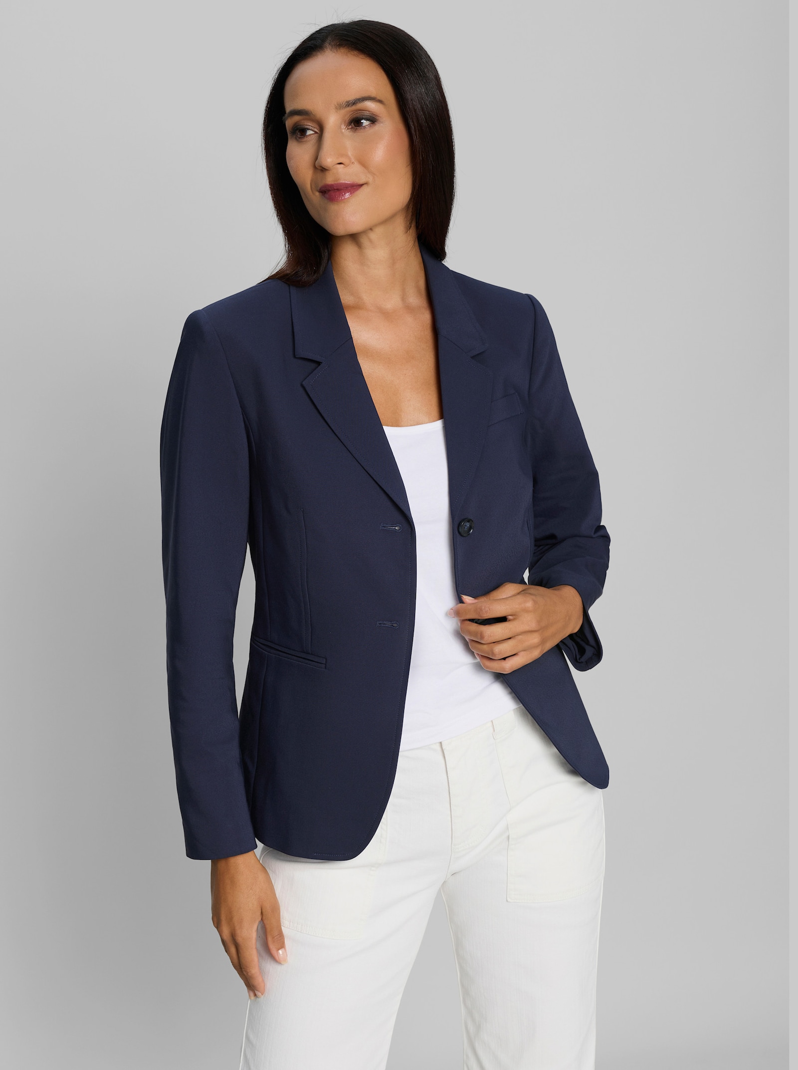 heine Blazer mit Schulterpolstern - marine