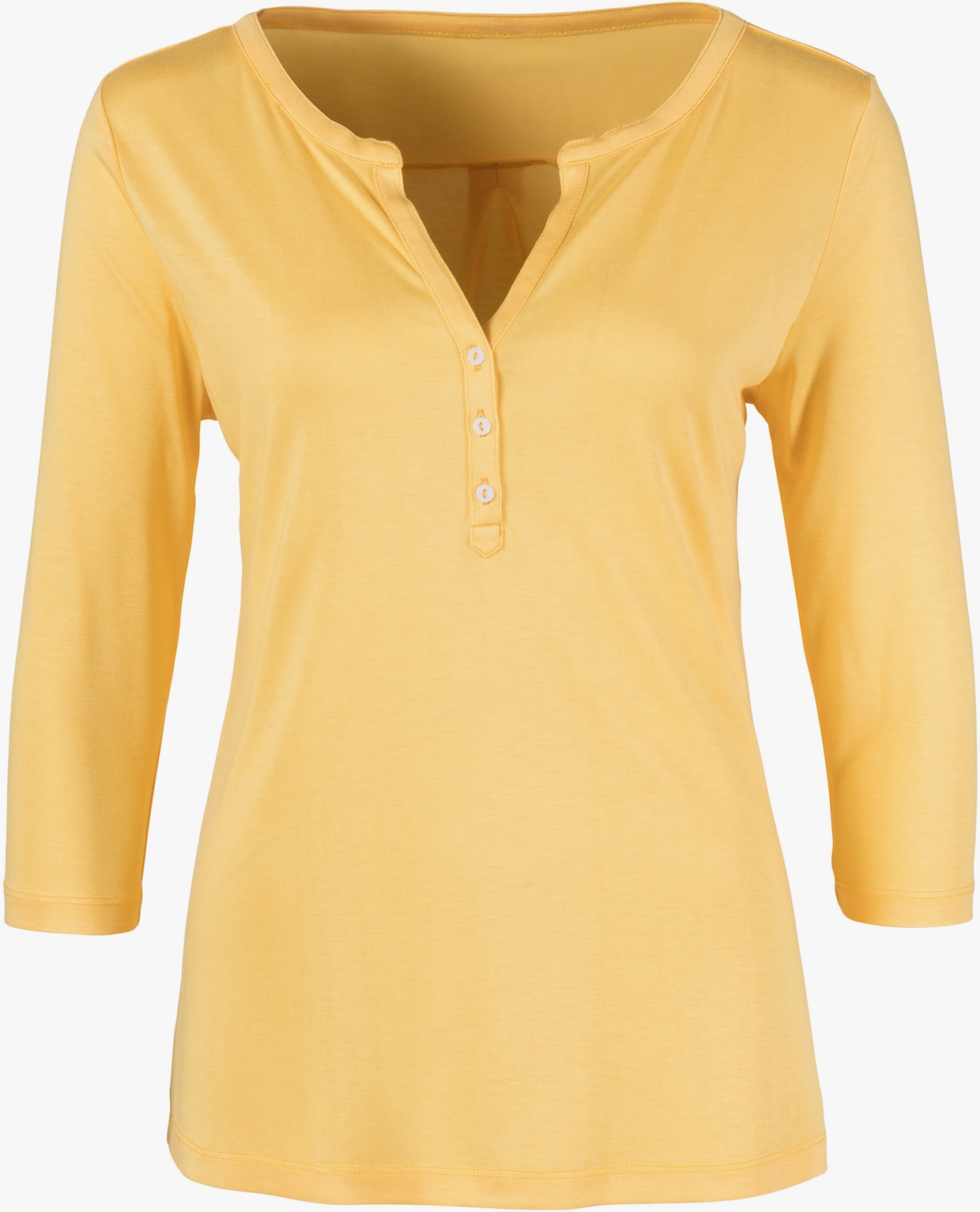 LASCANA Shirt met 3/4-mouw - geel