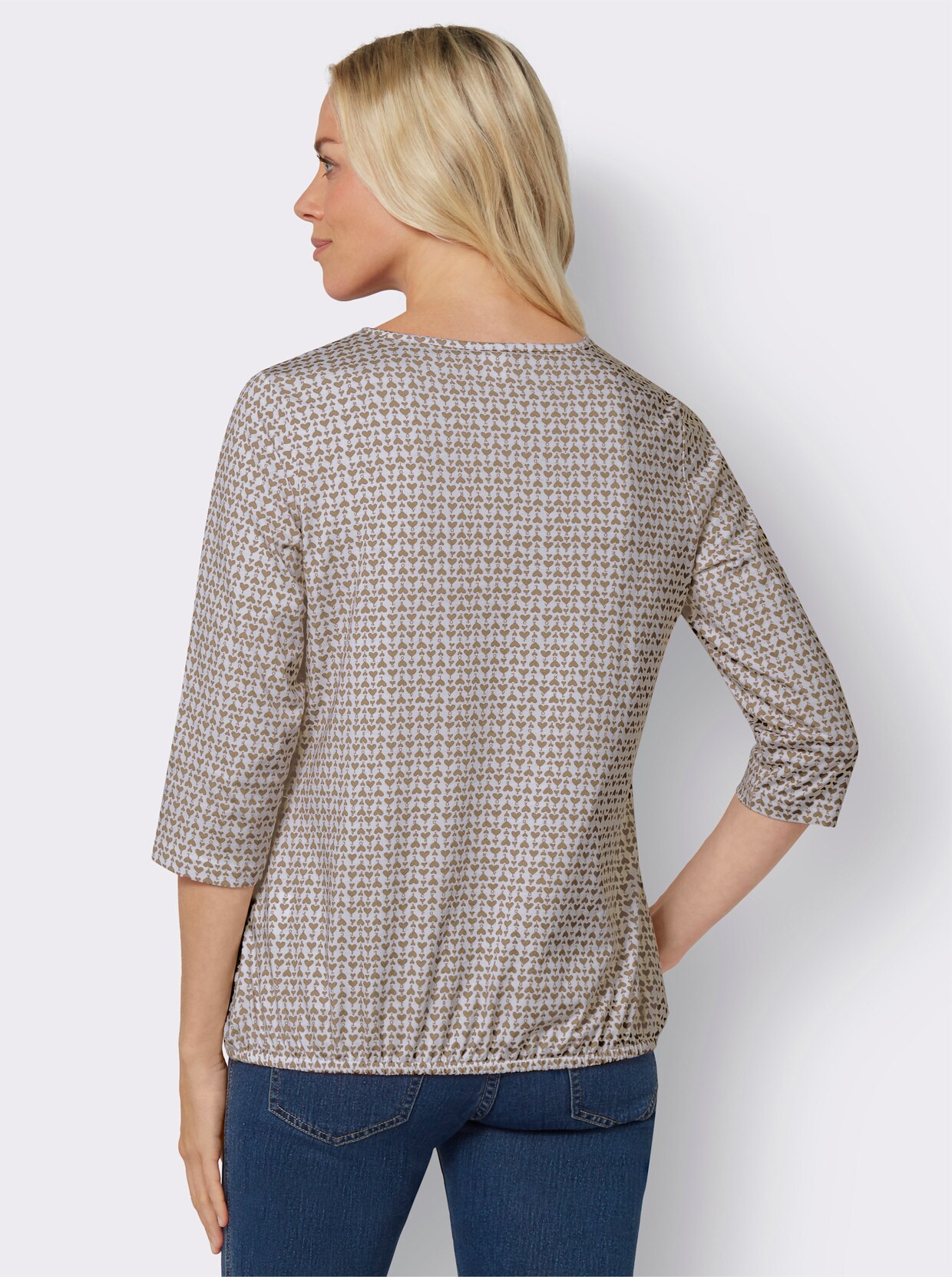 3/4-Arm-Shirt - sesam-ecru-bedruckt
