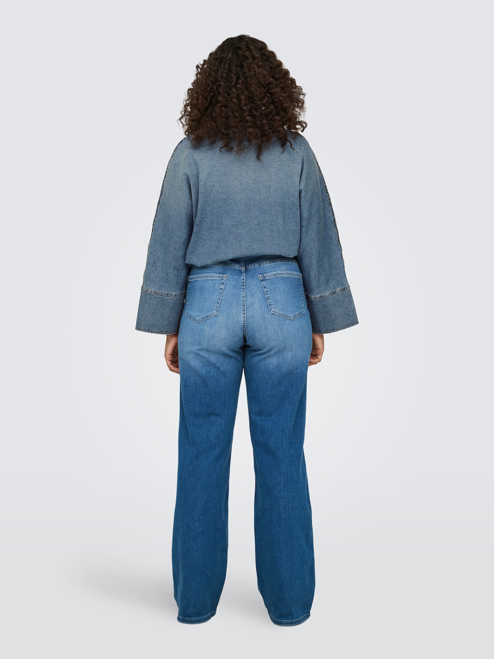 ONLY CARMAKOMA High-waist-Jeans - medium blue denim