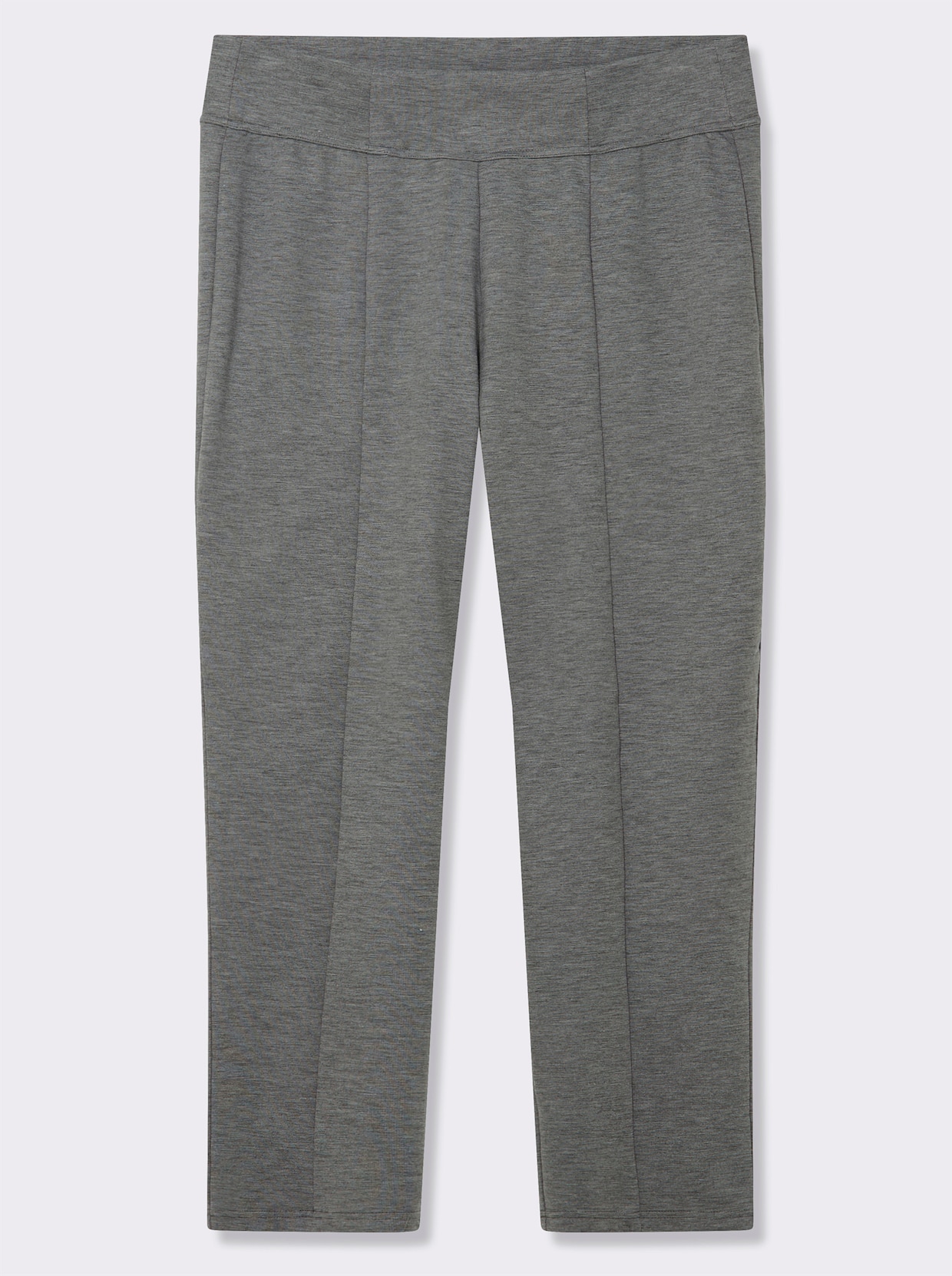 Schlupfhose in komfortabler Romanit-Qualität - steingrau-meliert