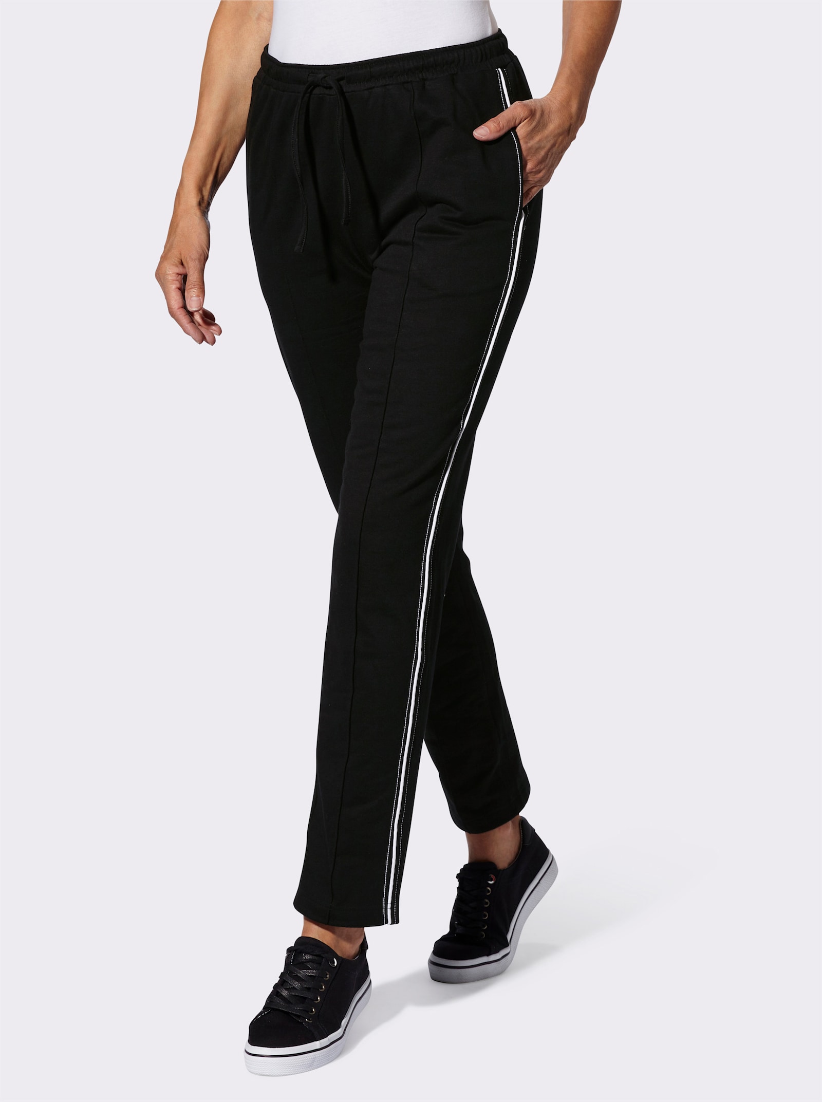 Sweathose mit Seitentaschen - schwarz