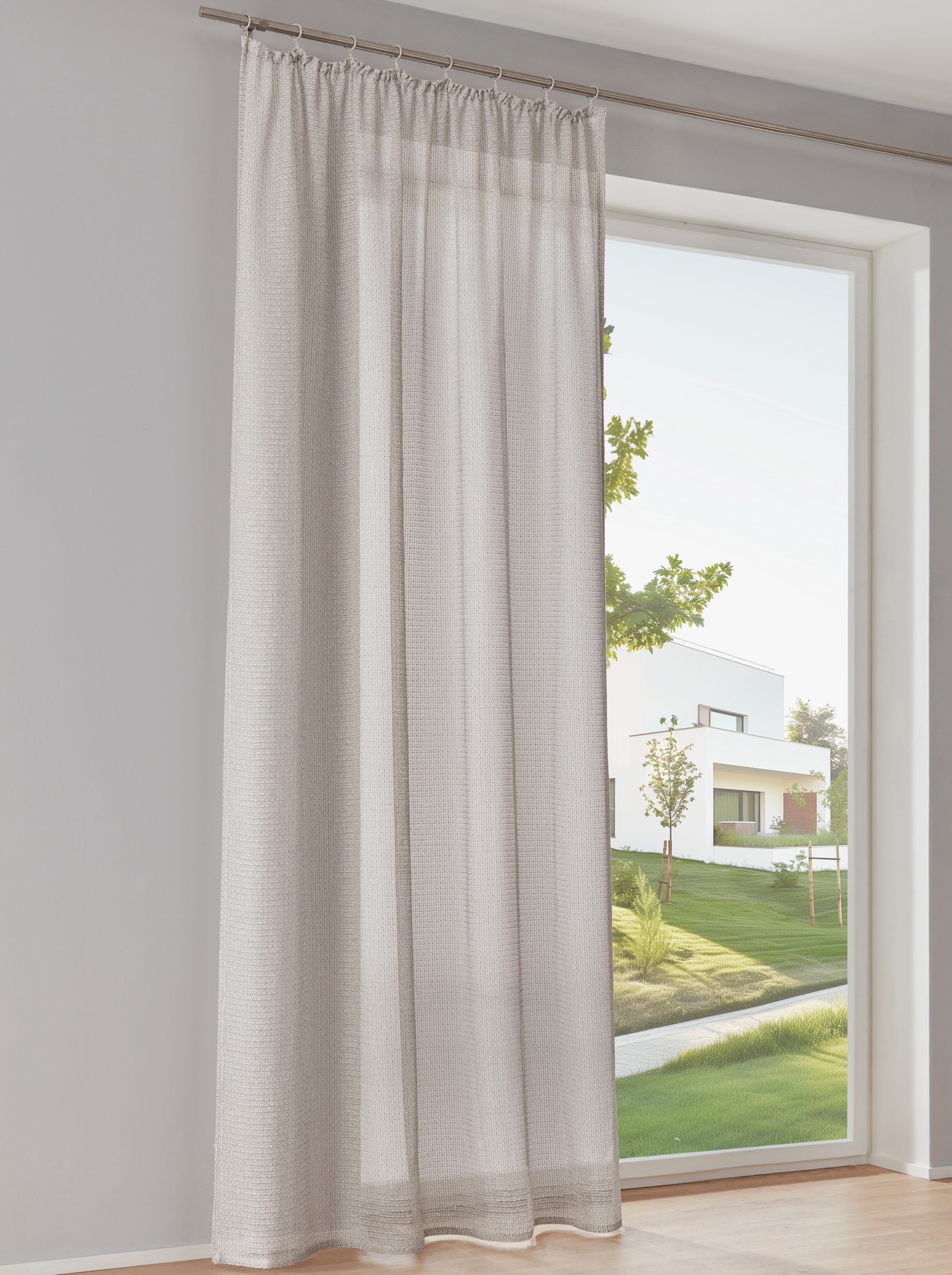 Impressionen Decoratieve vitrage - grijs