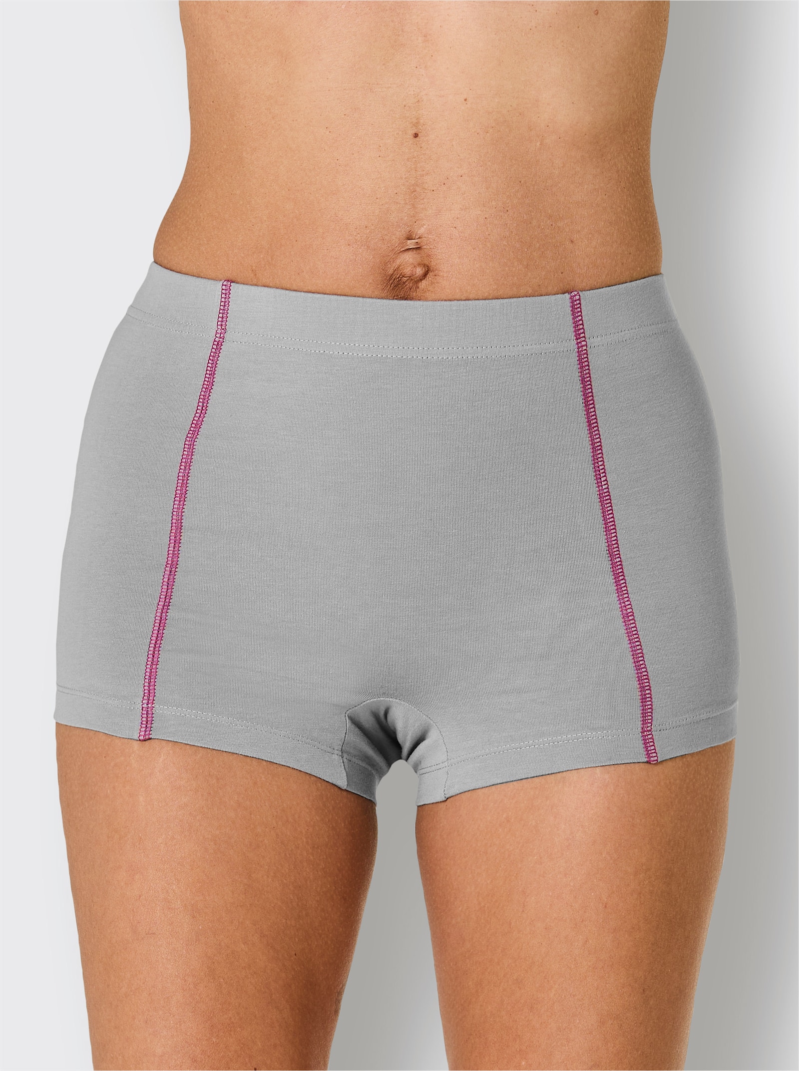 wäschepur Panty - steingrau-magenta