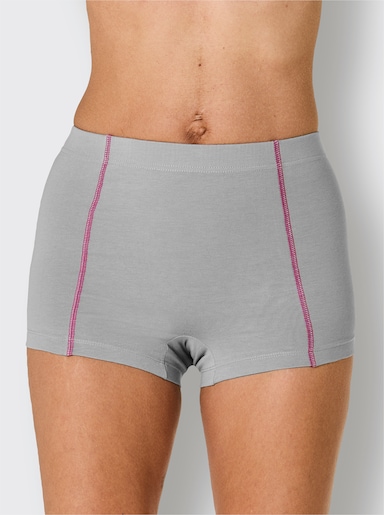 wäschepur Panty - steingrau-magenta