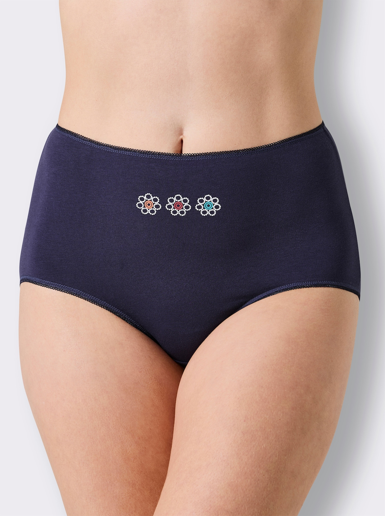 Taillenslip - marine + marine-bedruckt