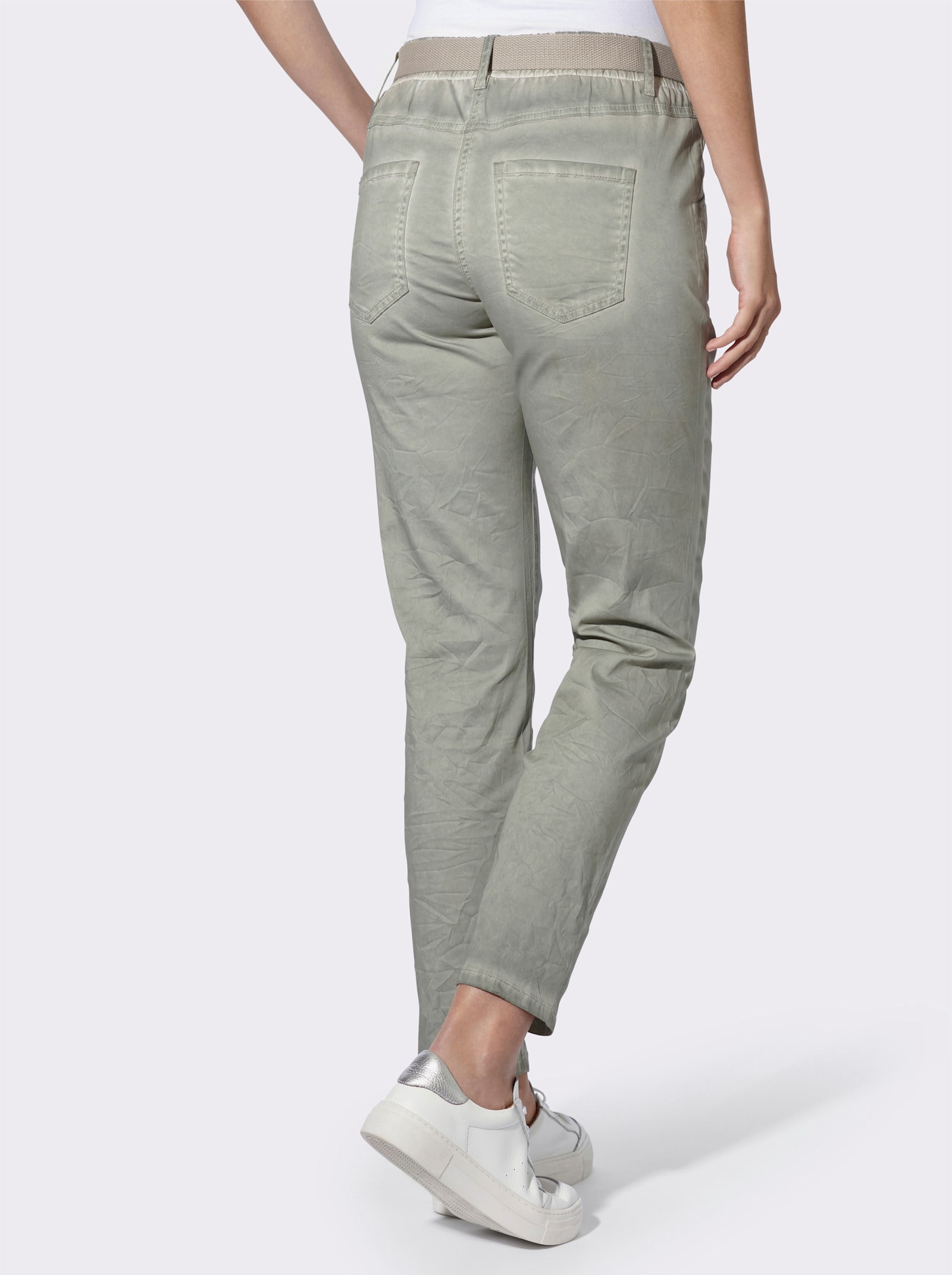 heine Hose mit Gürtel - khaki