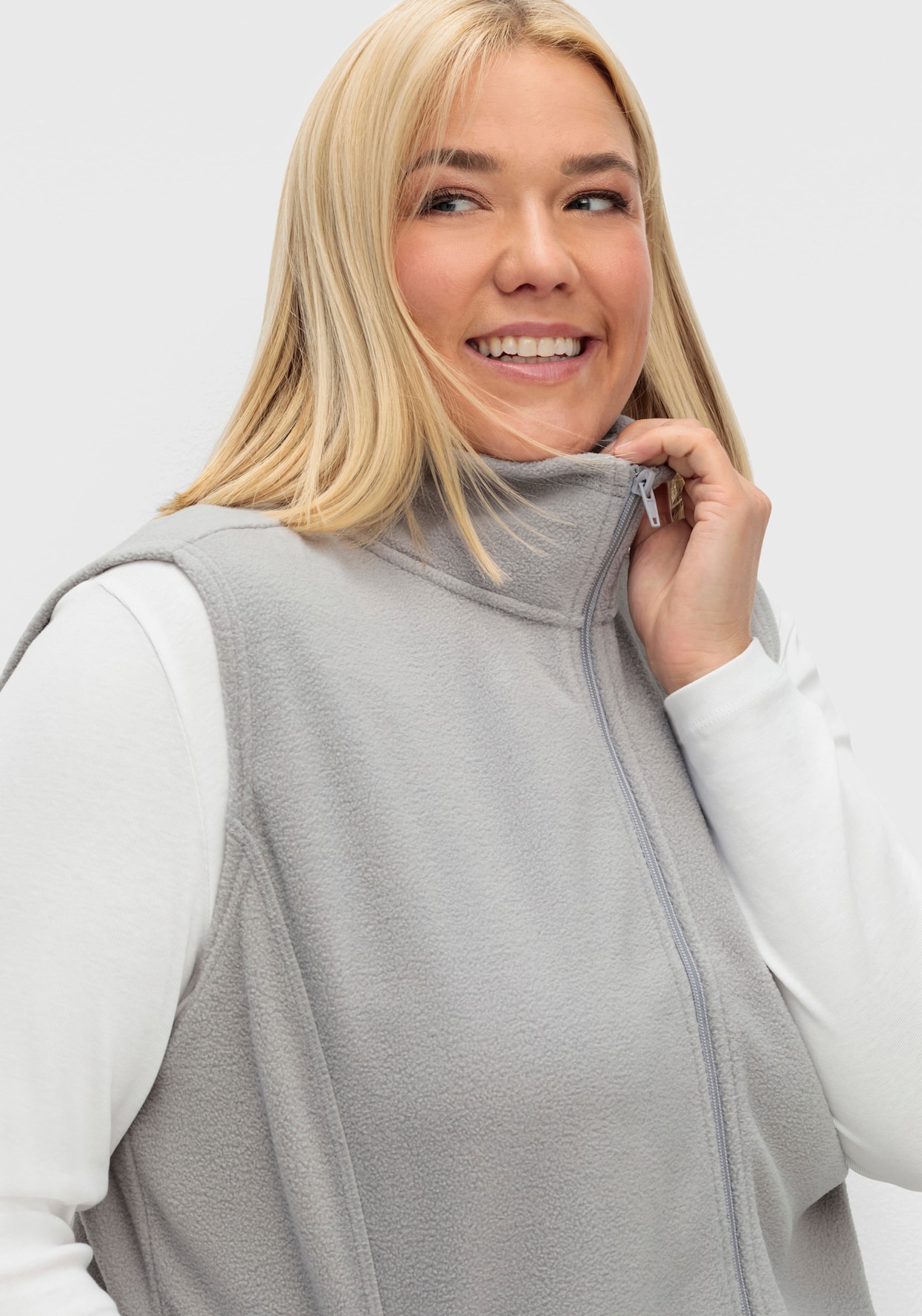 Fleeceweste mit Antipilling-Ausrüstung - grau